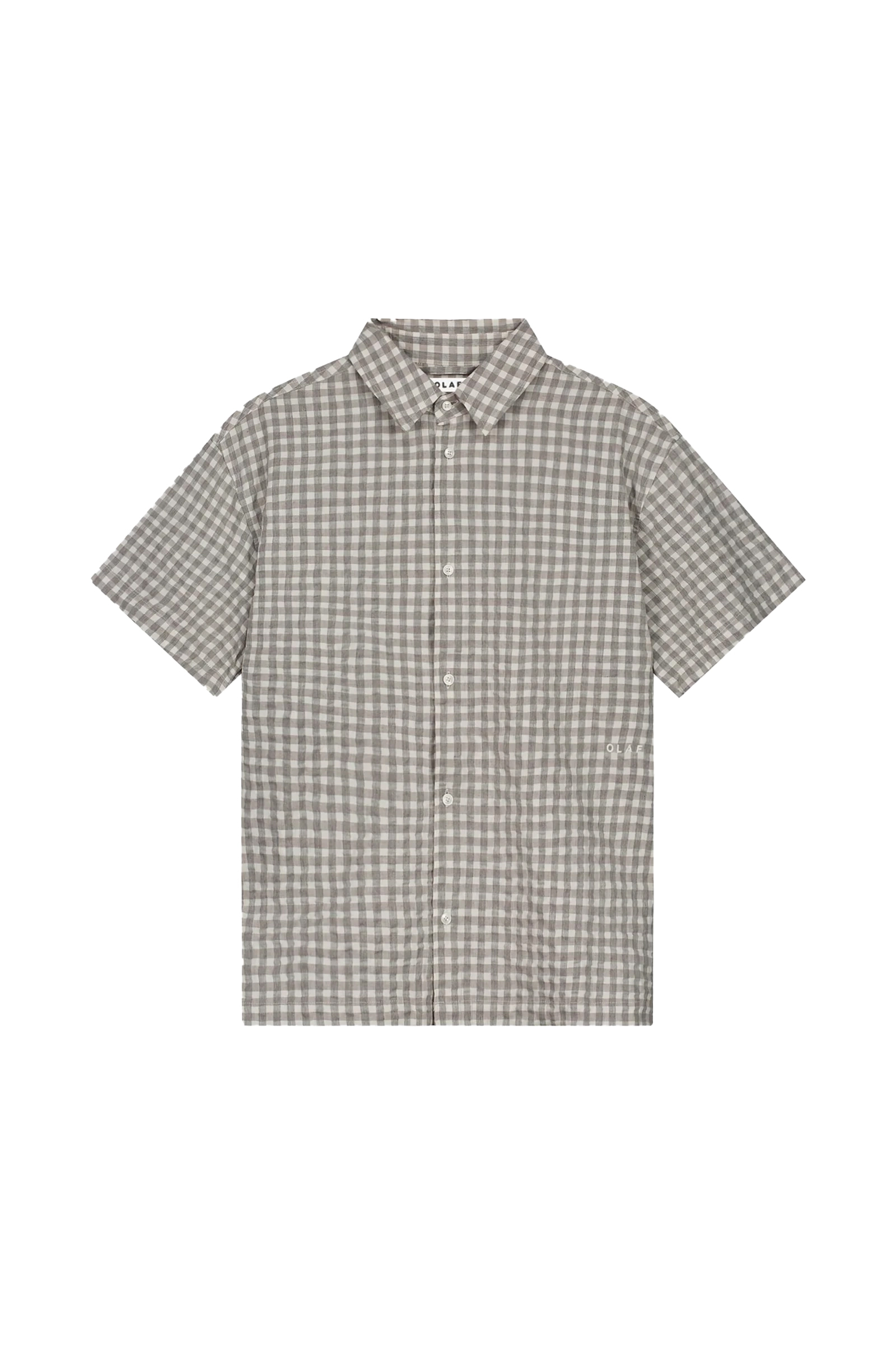Heren overhemd km casual grijs