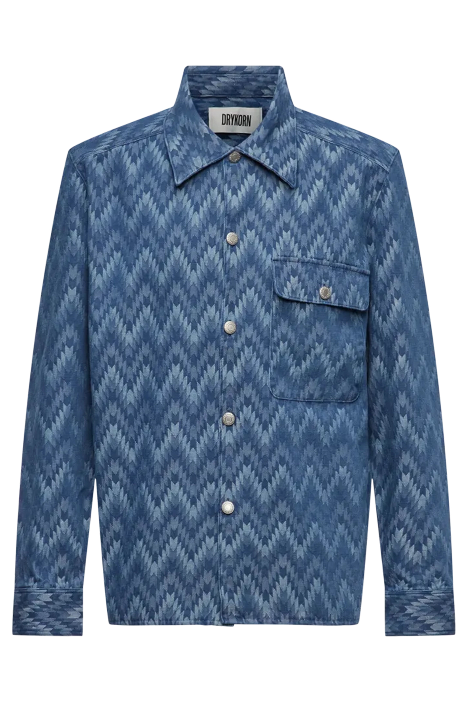Heren overhemd lm casual blauw