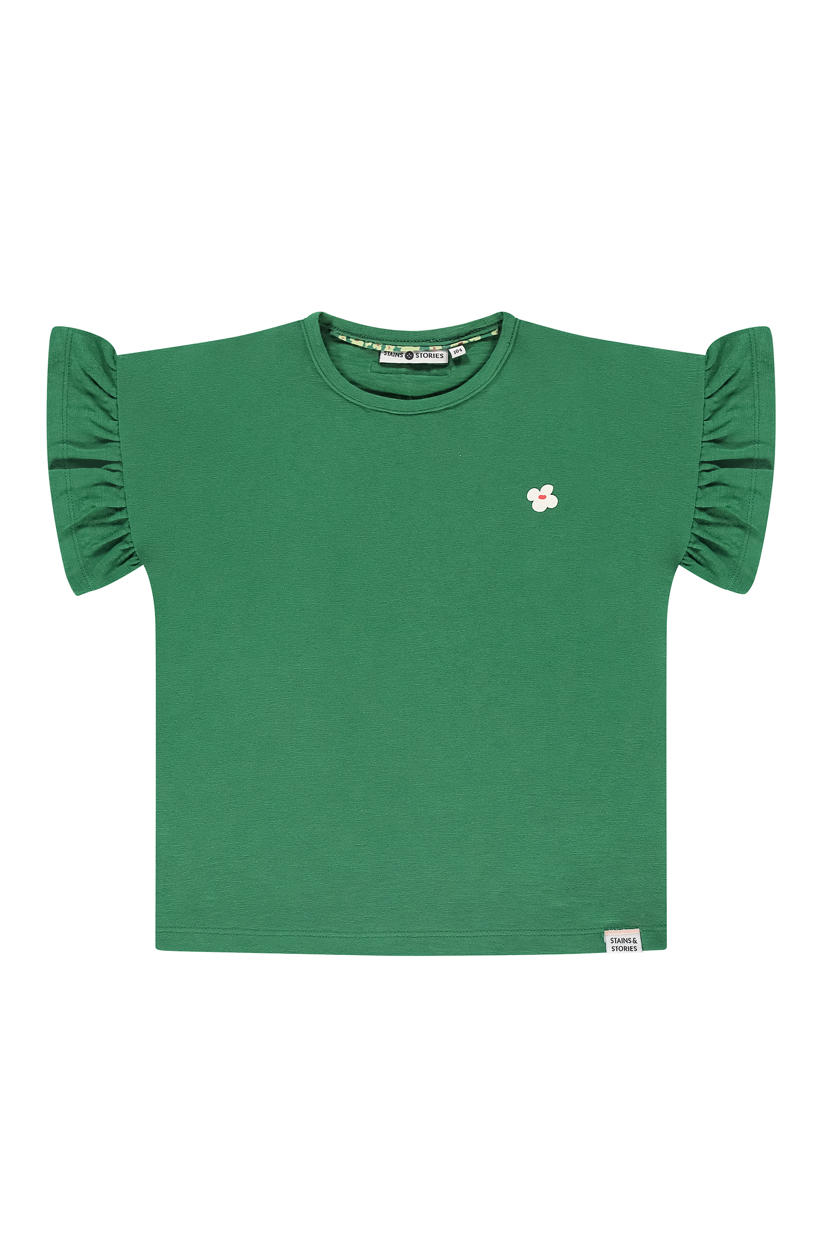 Stains and Stories Girls tshirt shortsleeve Groen-1 1