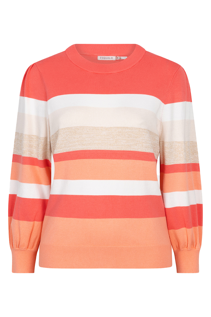 Esqualo Sweater stripes Rood-1 1