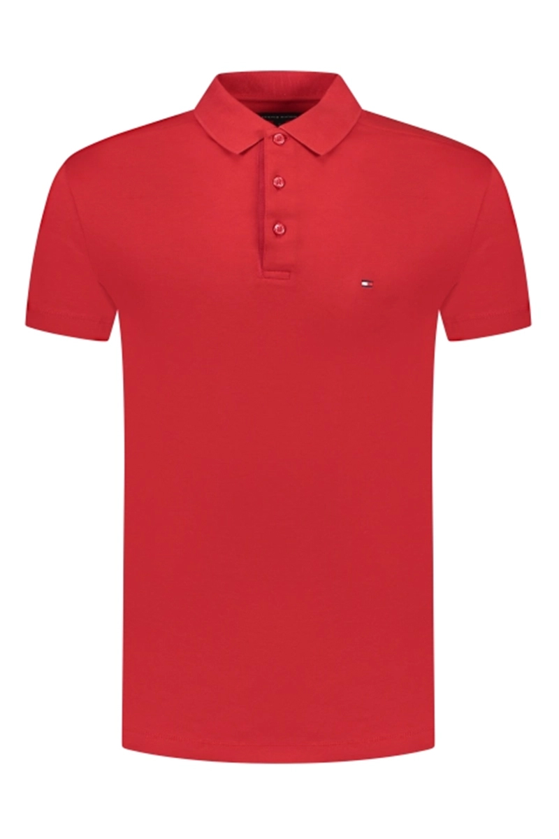 Tommy Hilfiger INTERLOCK SLEEVE TAPE REG POLO Rood-1 1