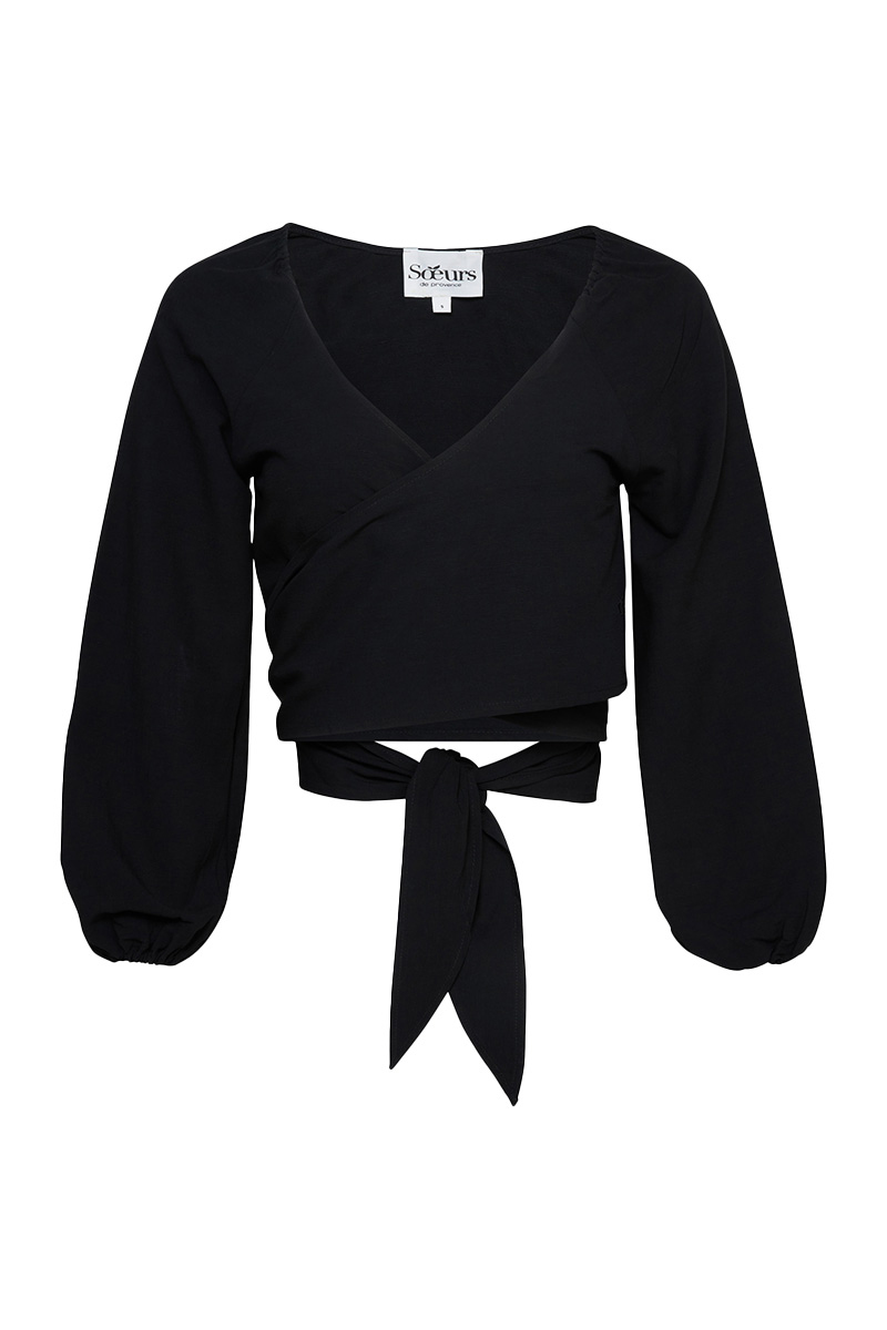 Soeurs de Provence Dames blouse lange mouw Zwart-1 1