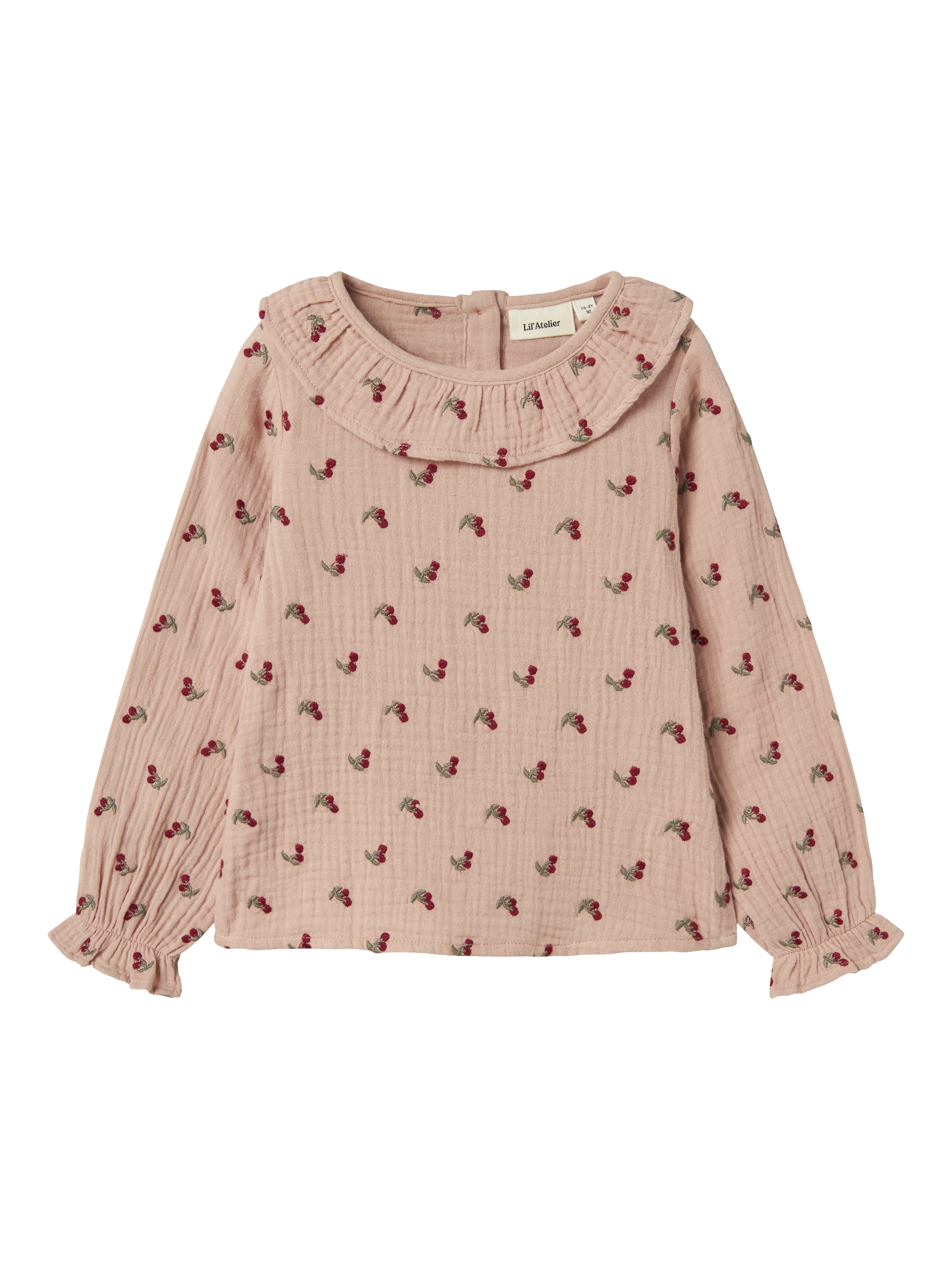 Meisjes blouse lange mouw rose