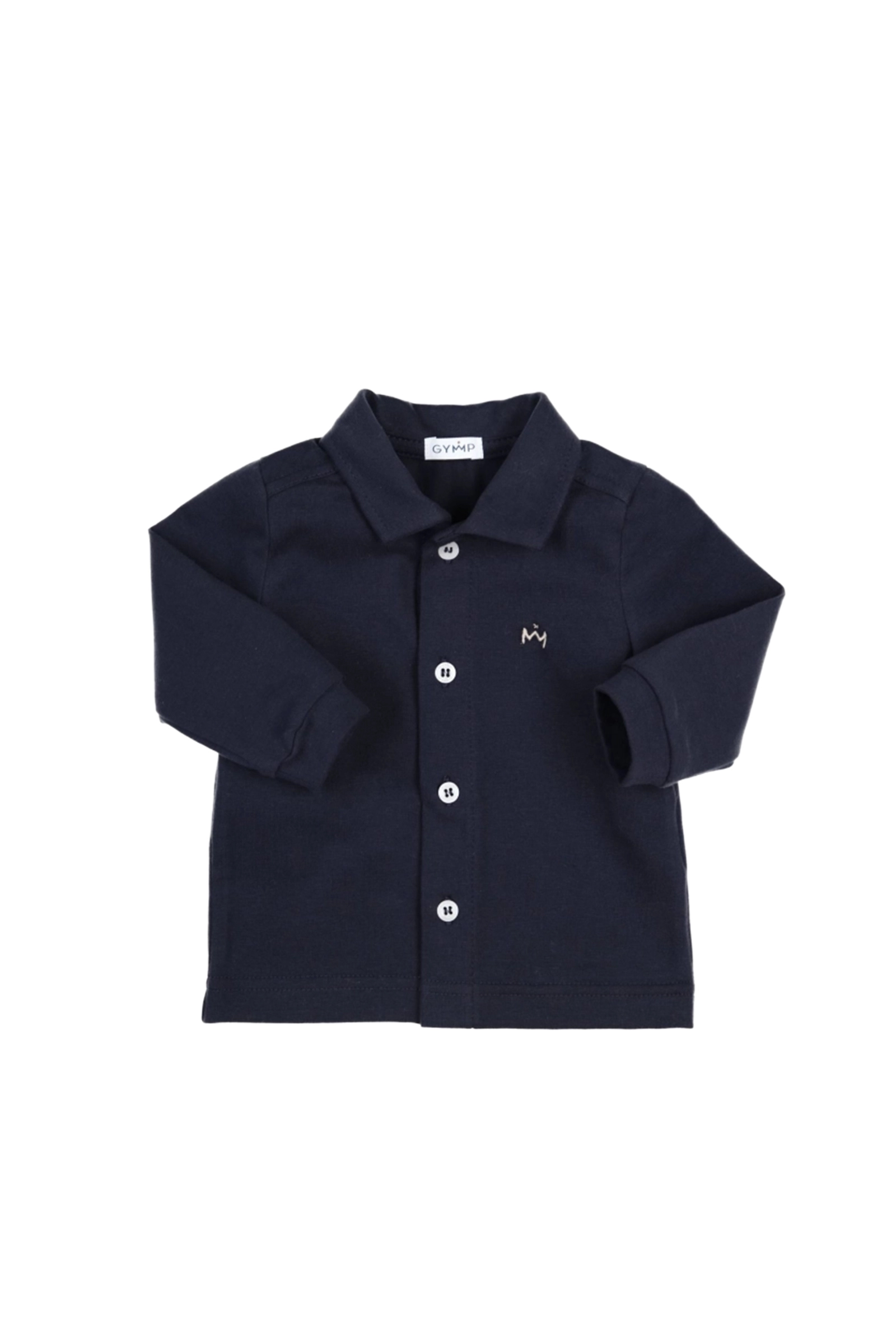 Baby blouse/overhemd blauw