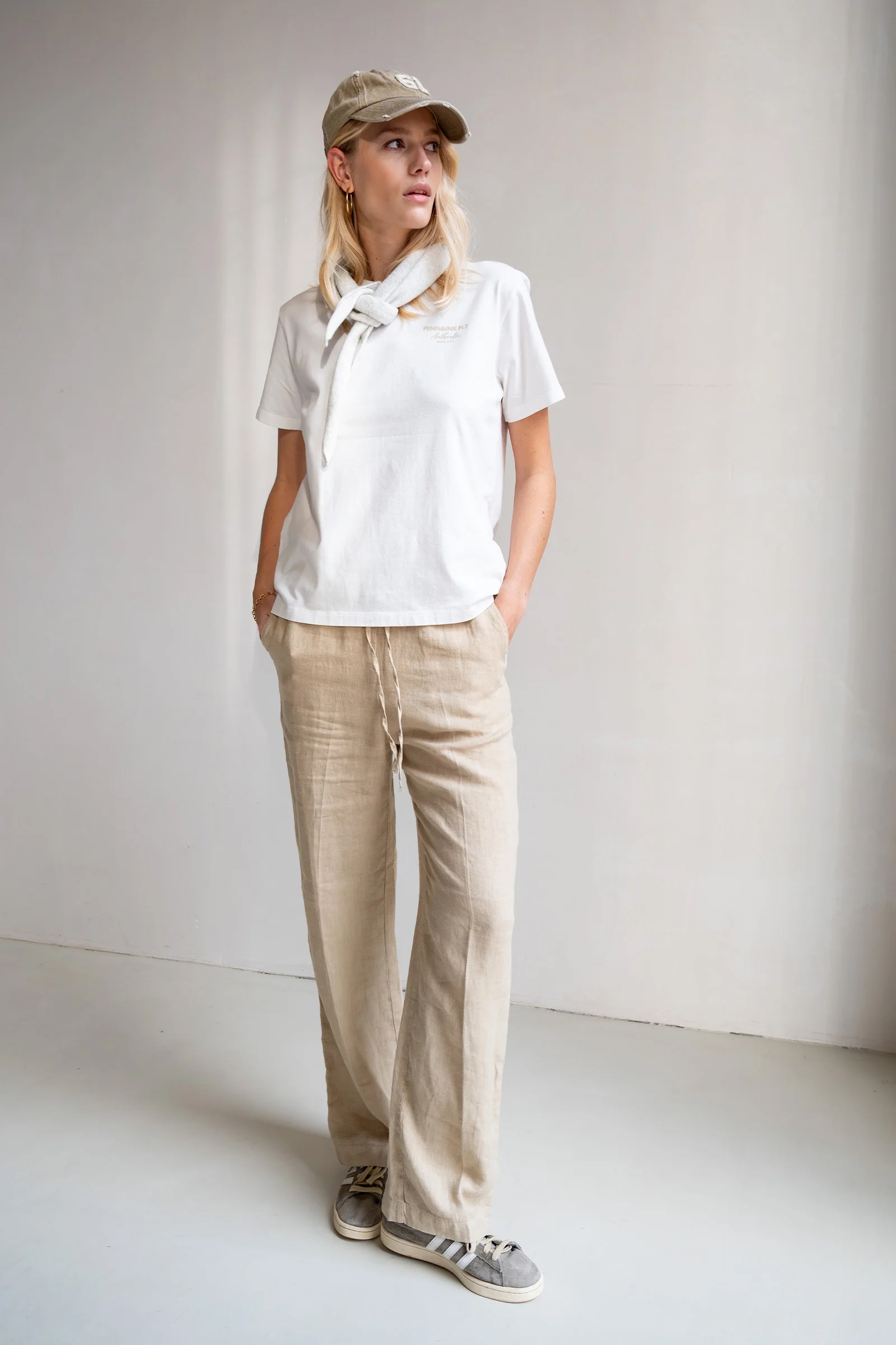 Penn&Ink N.Y. Trousers bruin/beige-1 3