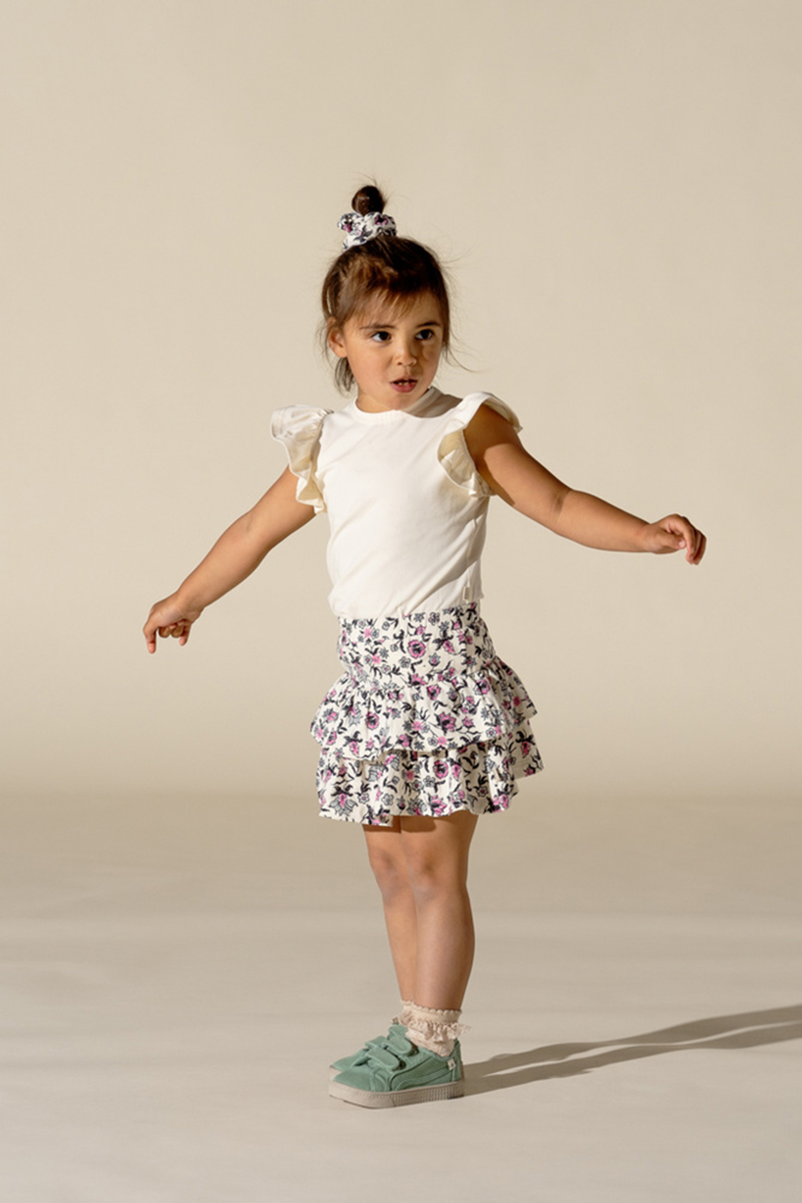 House Of Jamie Ruffled tee Ecru-1 2