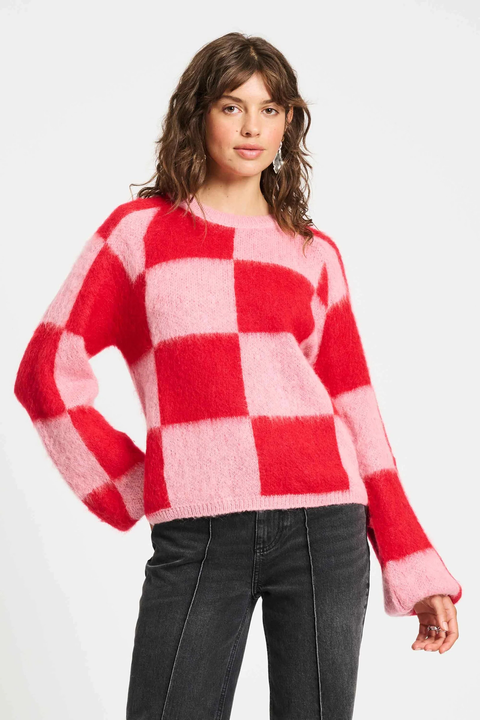 Dames sweater rood