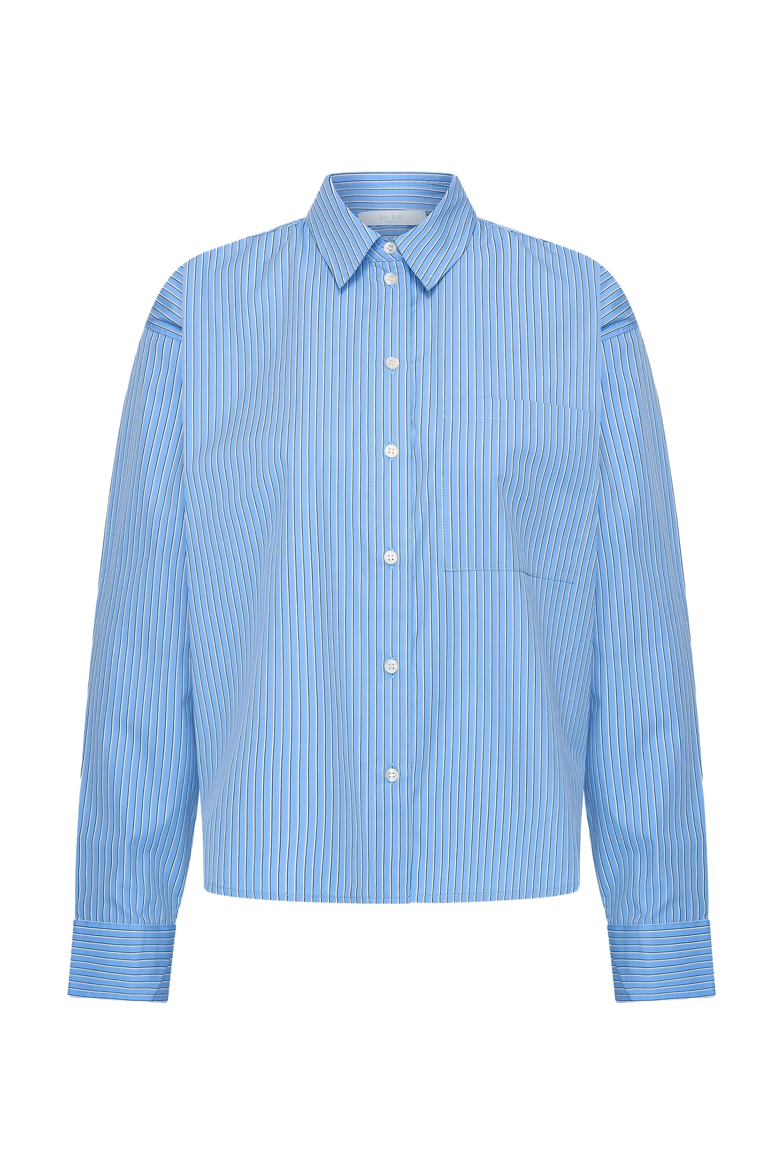 Dames blouse lange mouw blauw