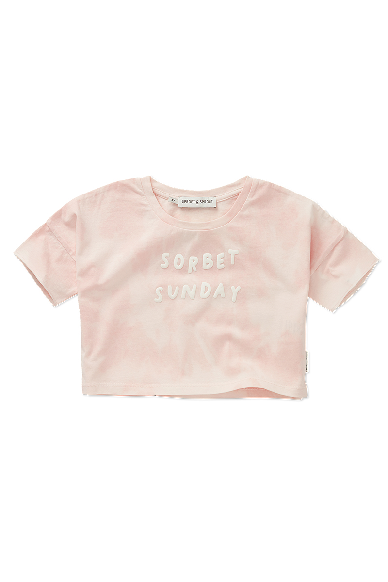 Sproet & Sprout Cropped t-shirt sorbet sunday Rose-1 1