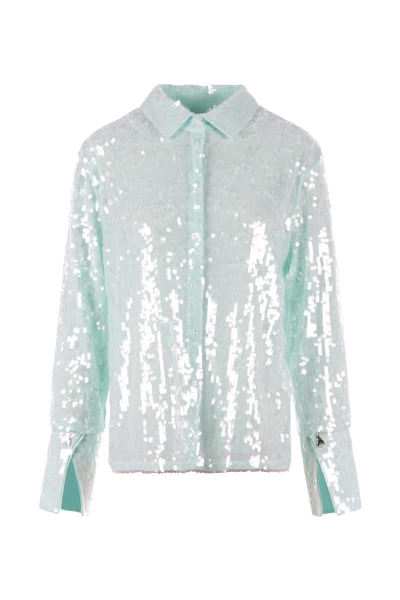 Dames blouse lange mouw groen