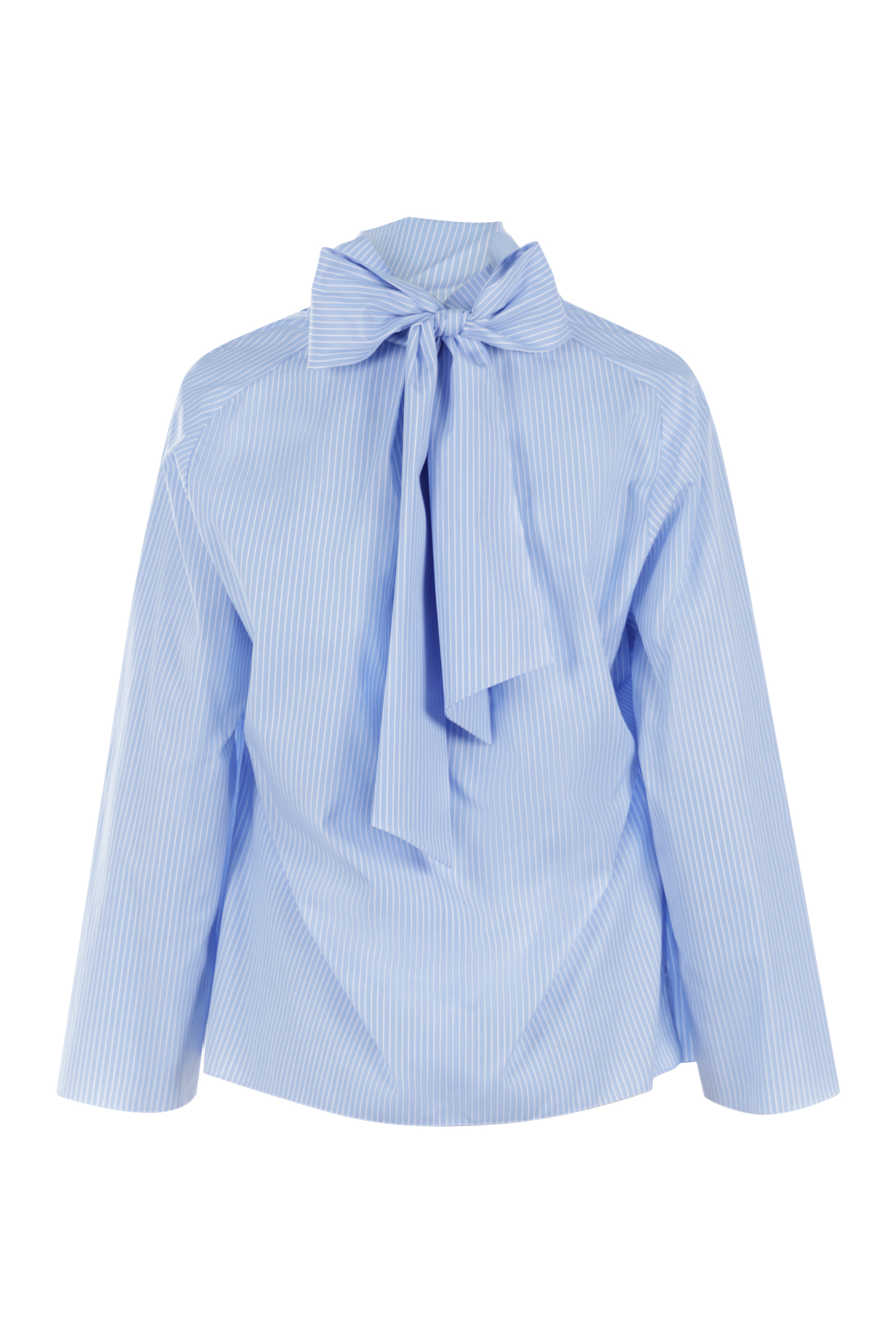Dames blouse lange mouw blauw