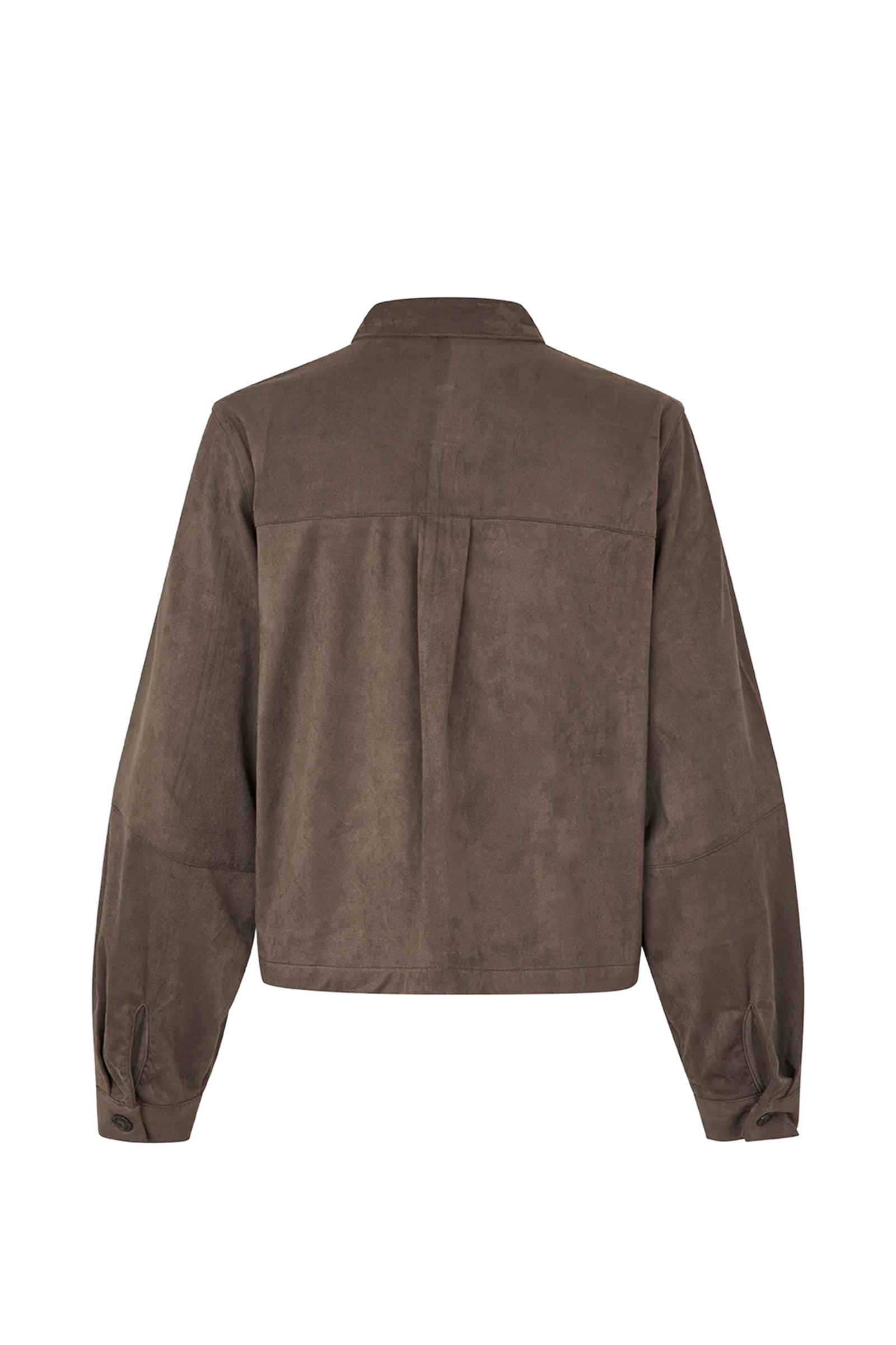 Dames blouse lange mouw bruin