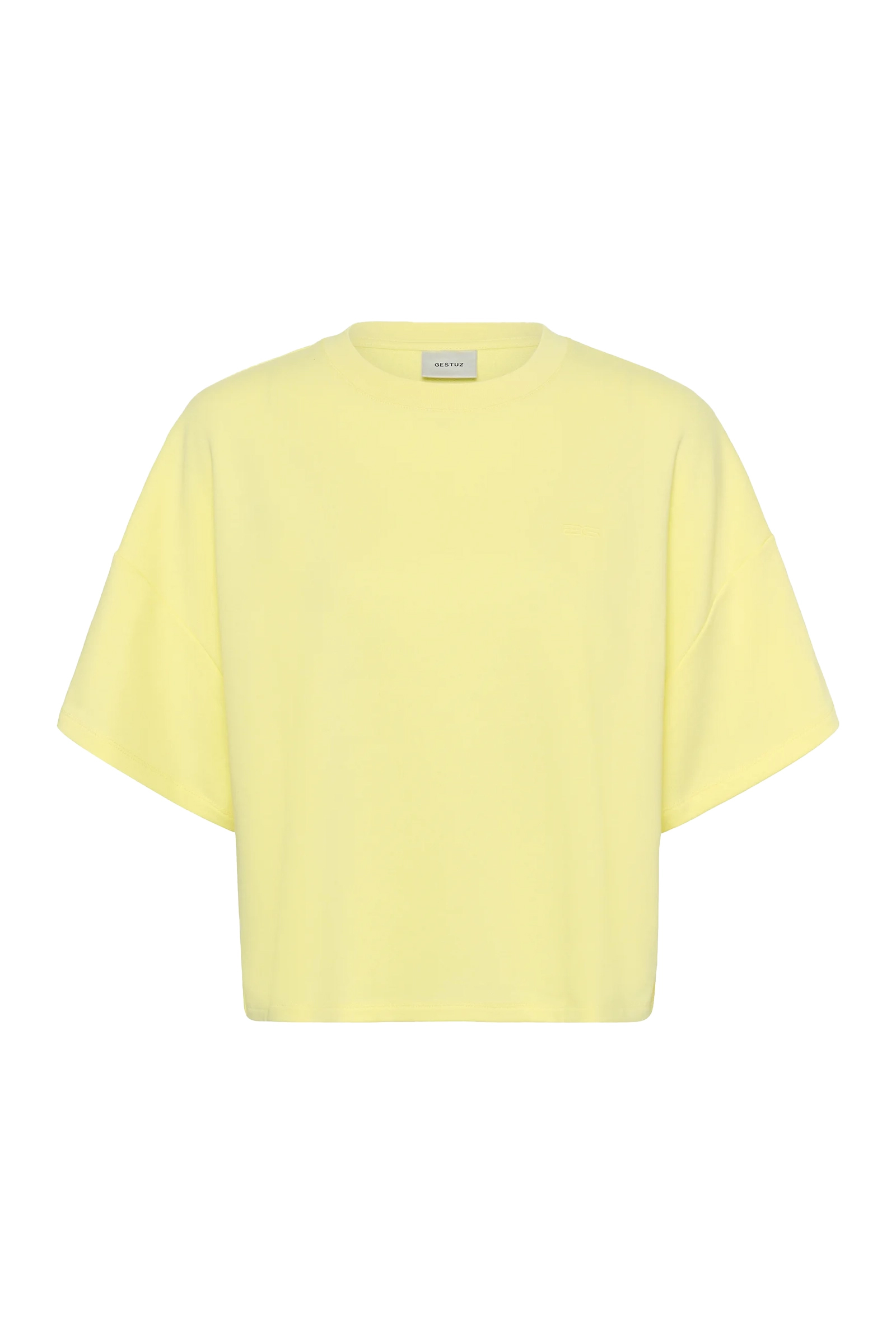 Dames t-shirt korte mouw geel