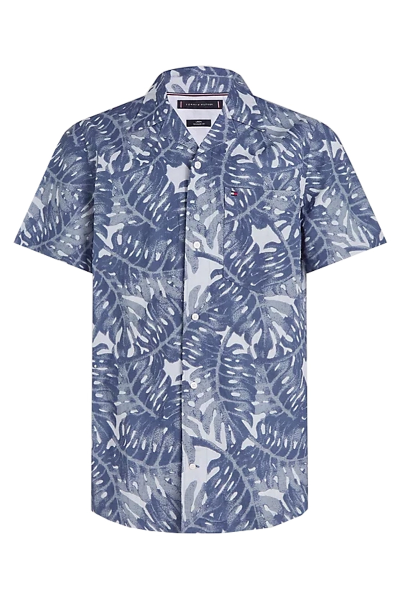 Heren overhemd km casual blauw