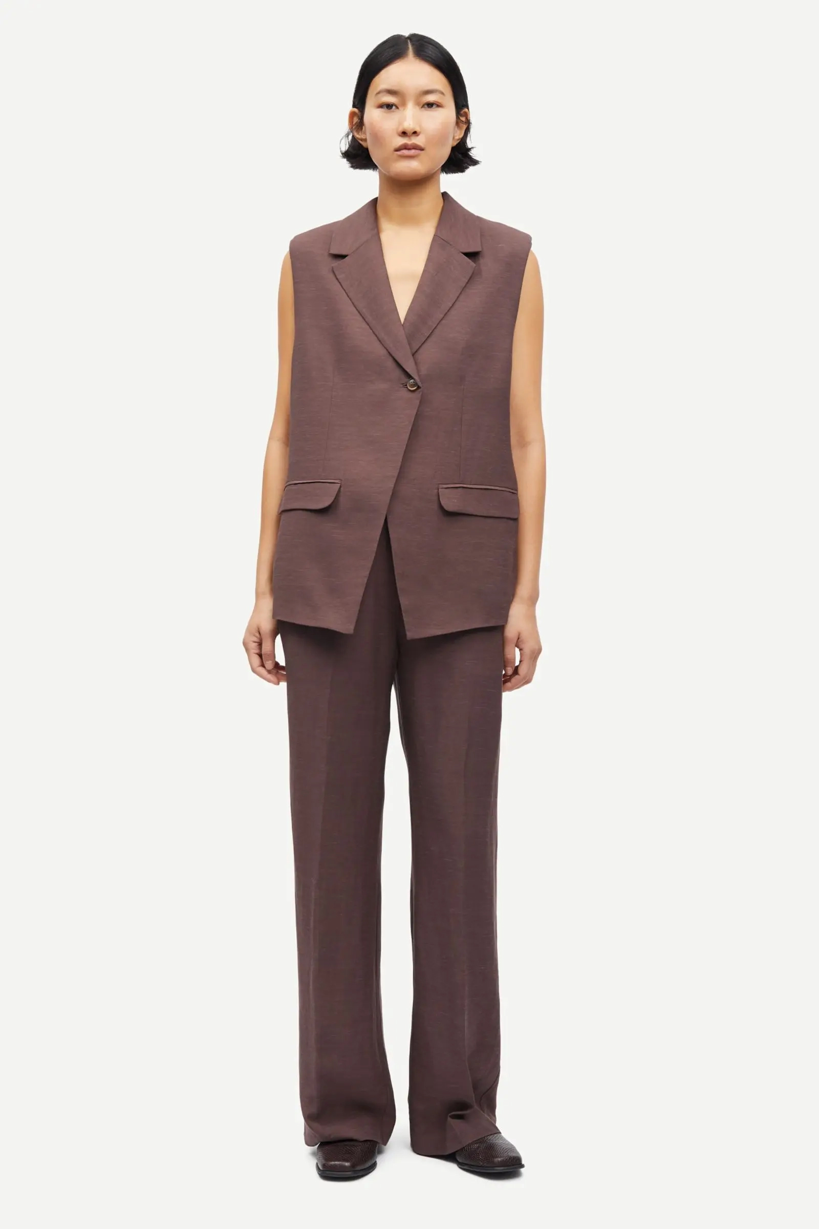 Samsøe Samsøe Salaray troussers bruin/beige-1 2