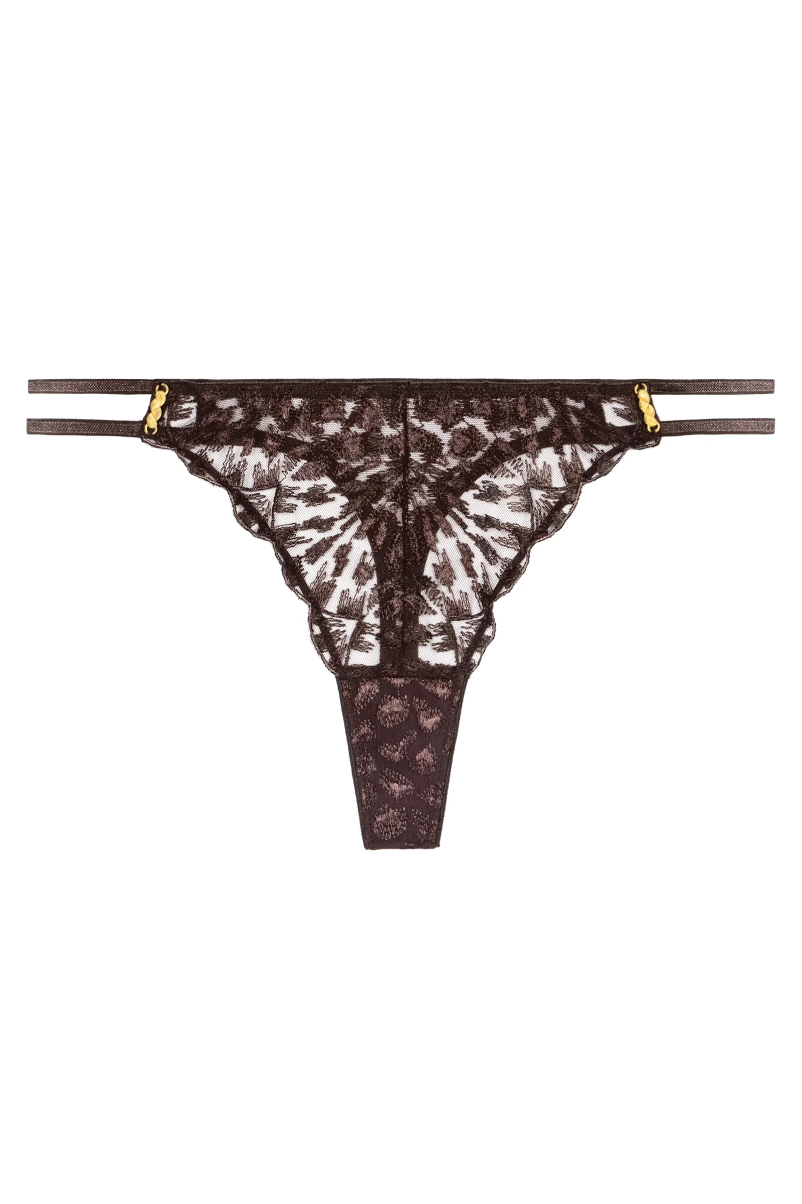 Lingerie dames string bruin