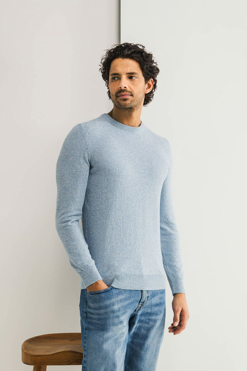 State of Art Pullover Crew-Neck P Blauw-1 2