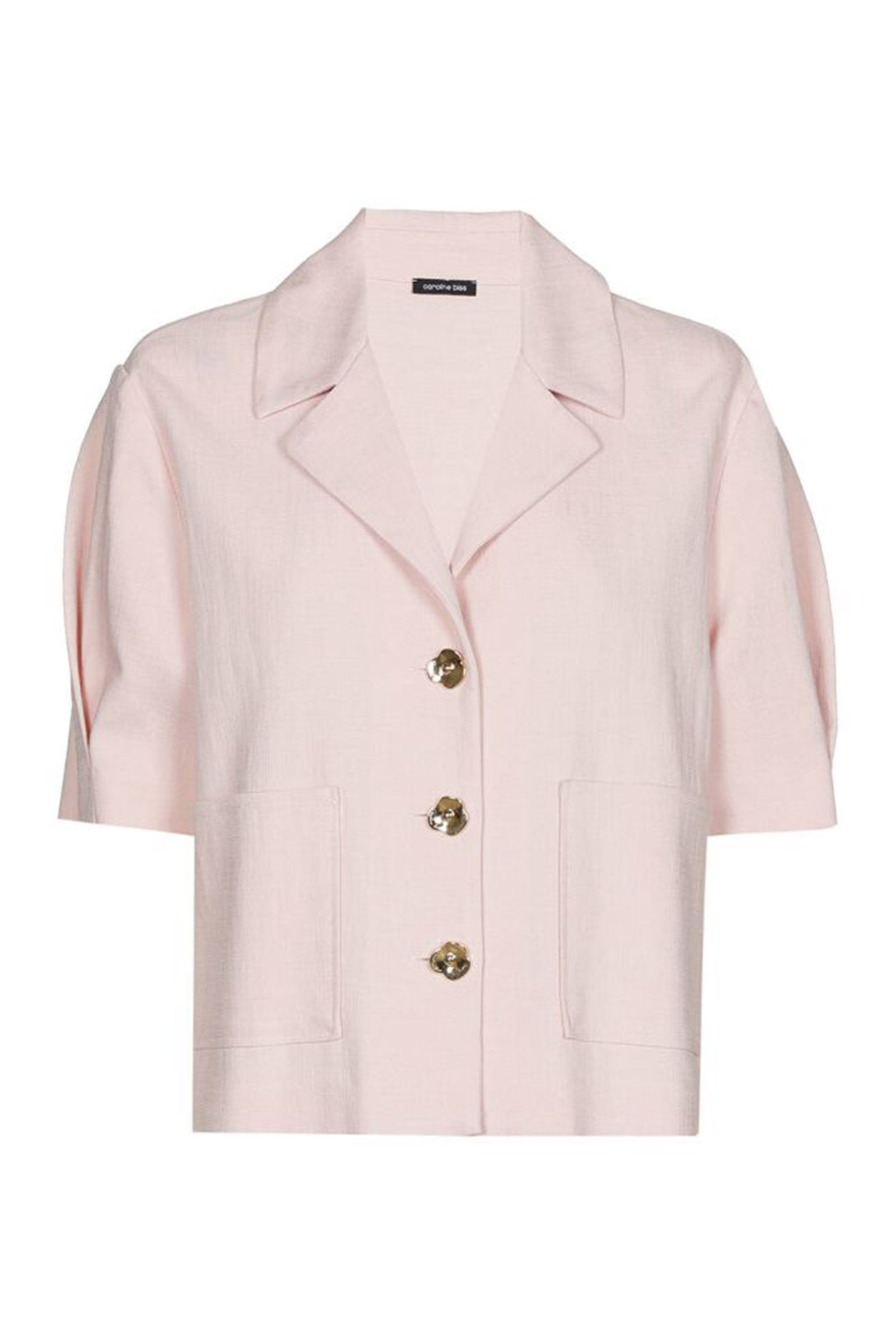 Dames blouse korte mouw rose