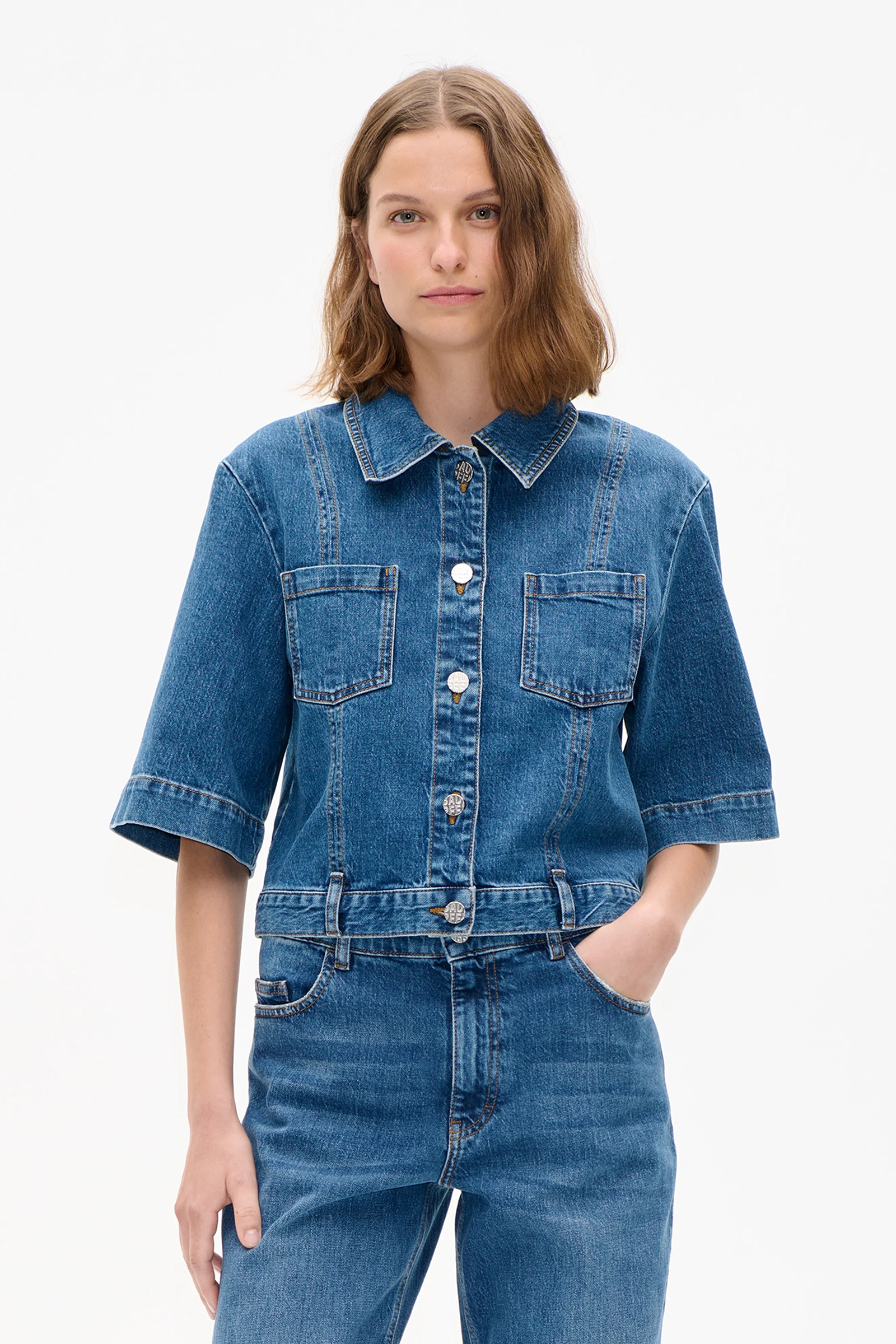 Dames jas blauw