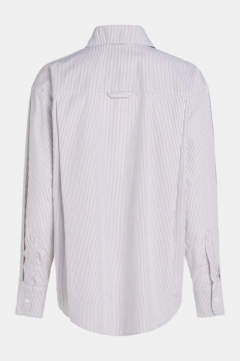Dames blouse lange mouw bruin
