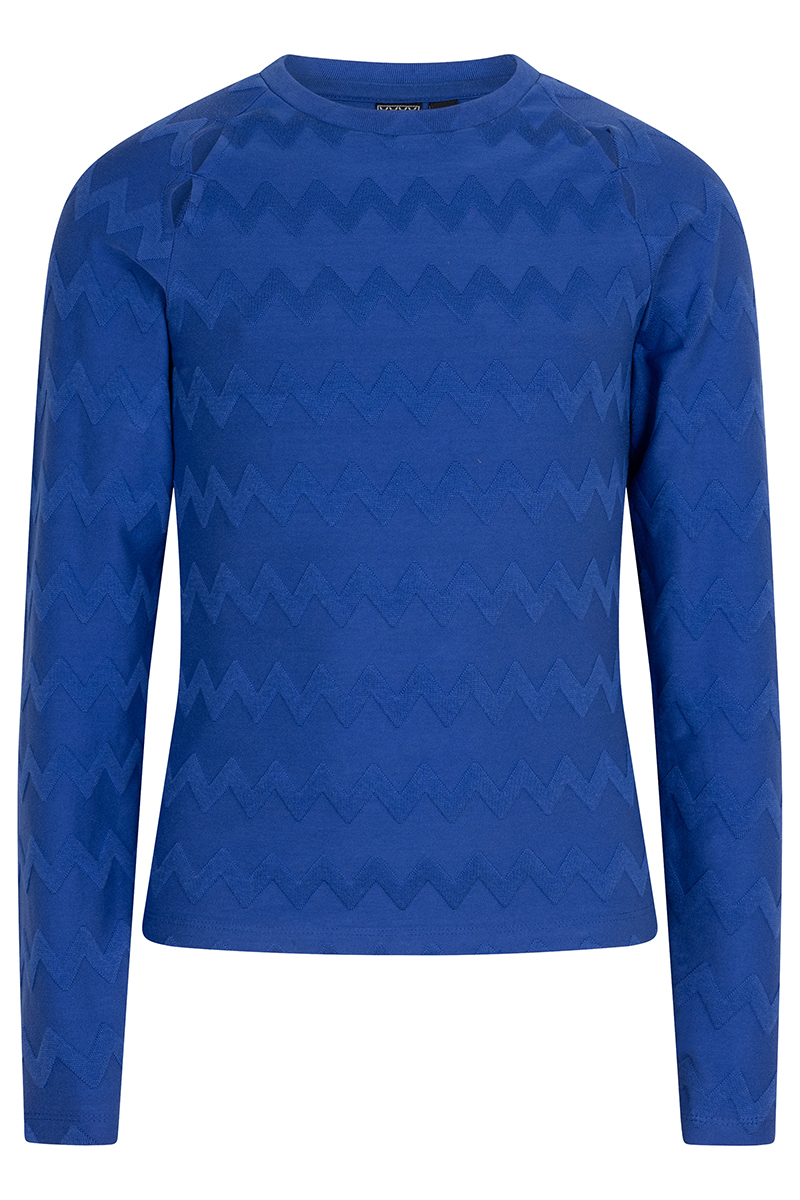 Meisjes t-shirt lange mouw blauw