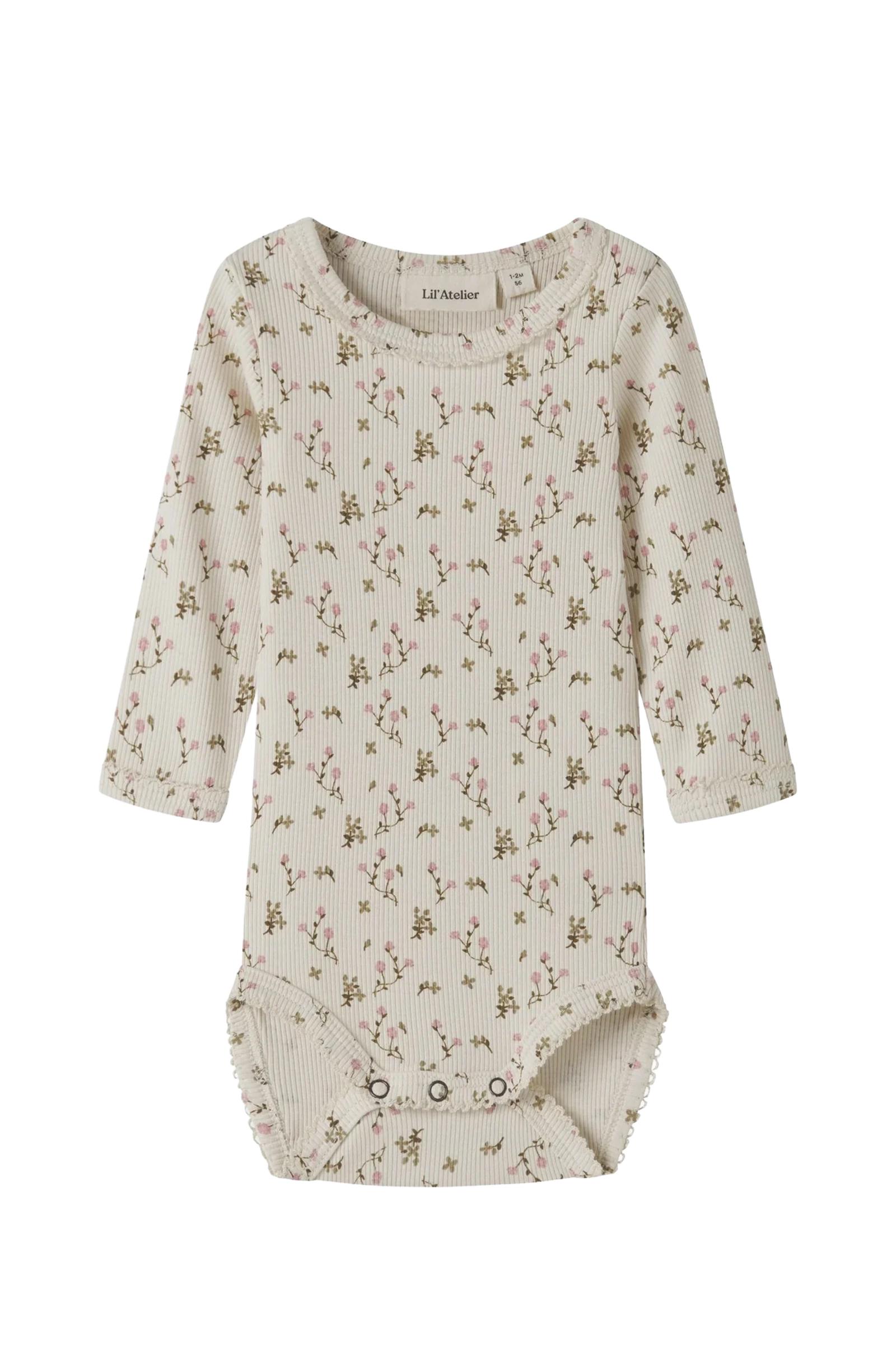 Baby romper lange mouw groen