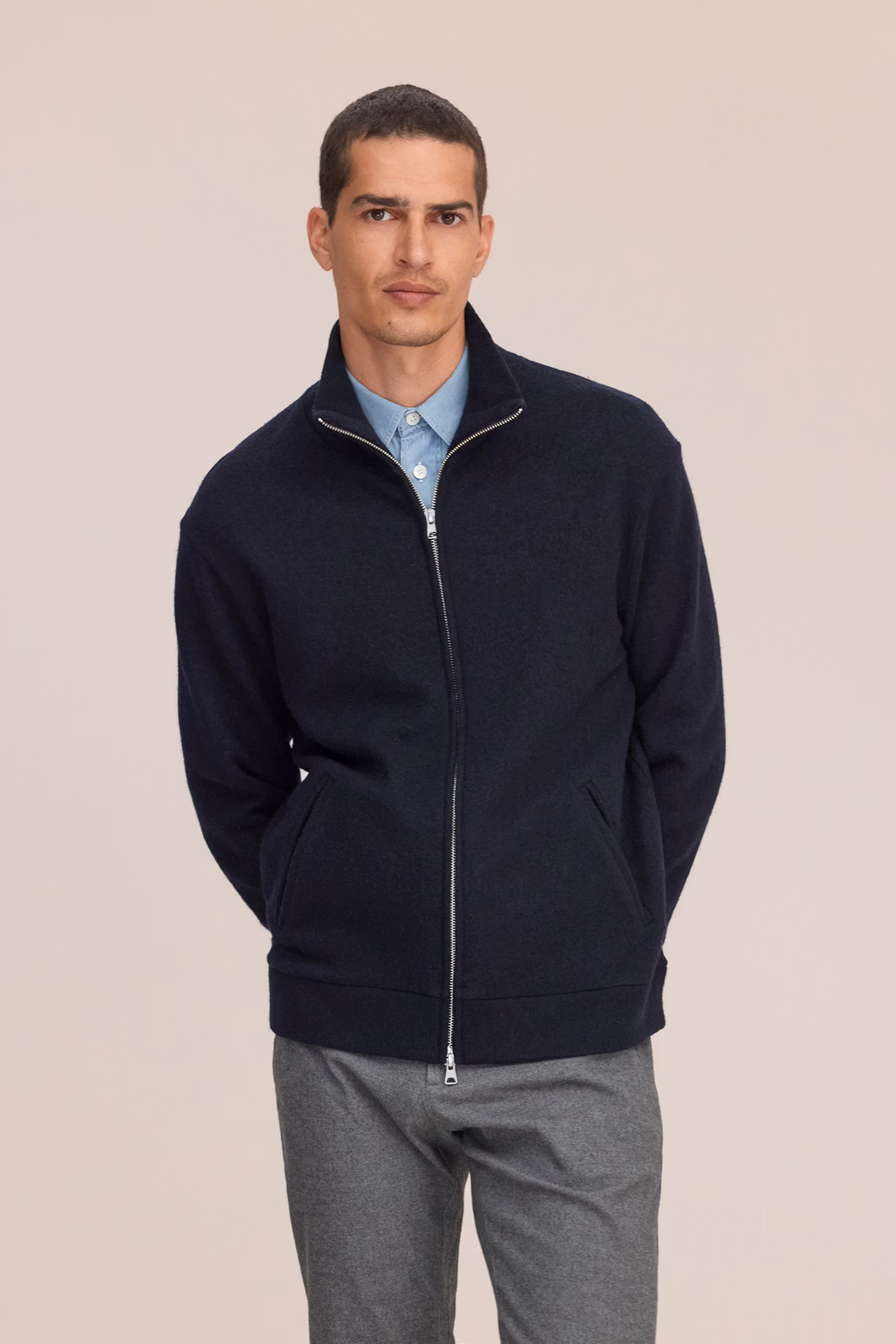 Heren vest blauw