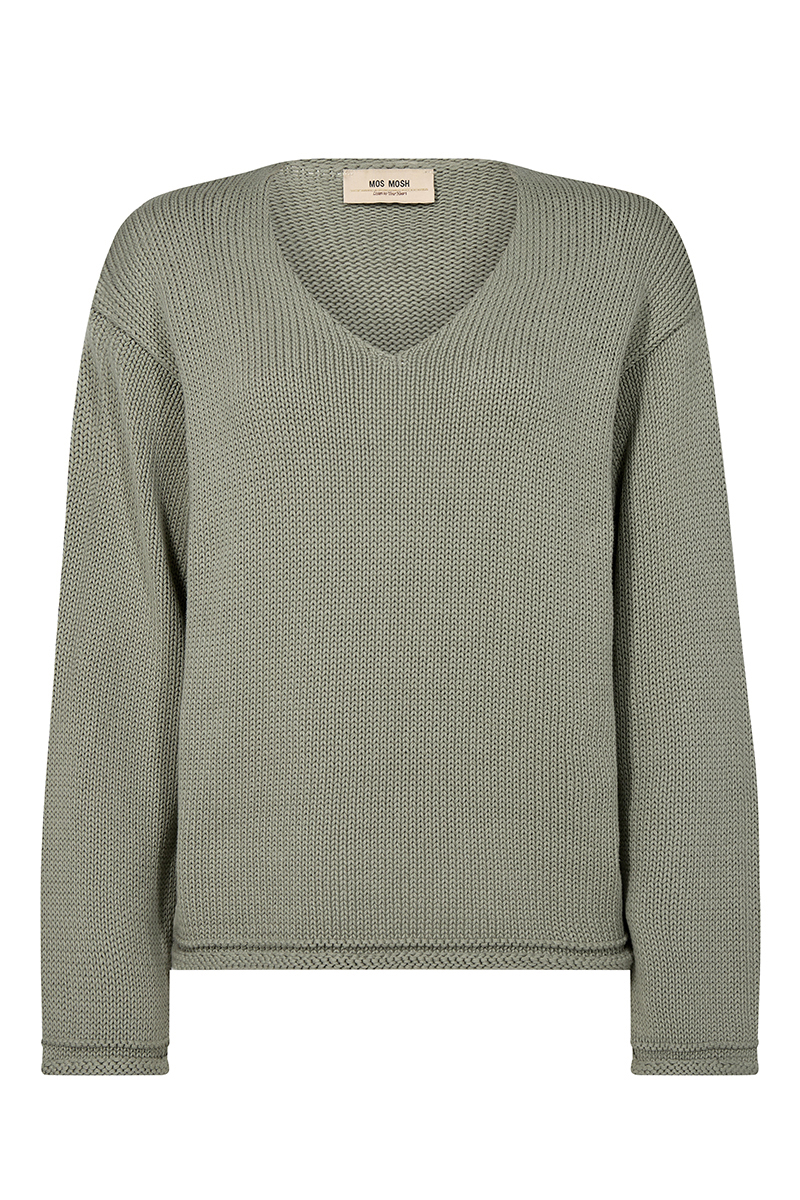 Mos Mosh MMBine LS V-neck Knit Groen-1 1