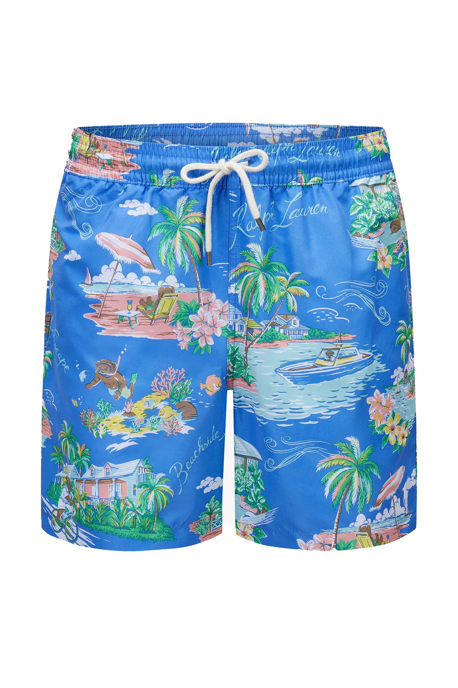 Bad/beach heren zwemshort blauw