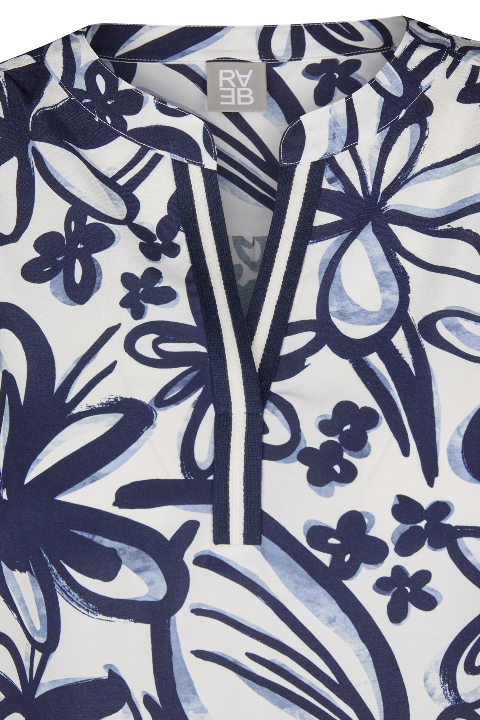 Dames blouse lange mouw blauw