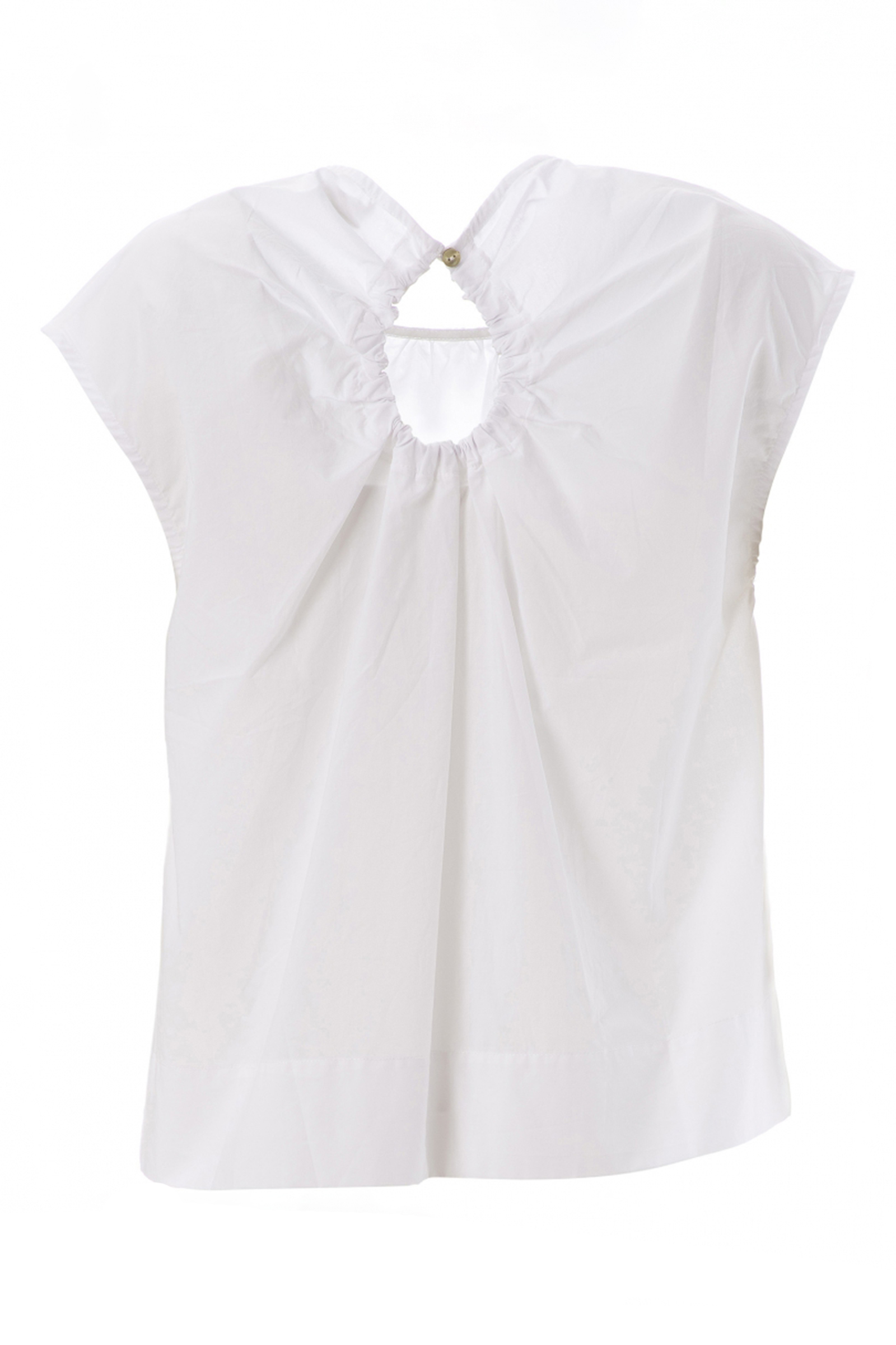 Dames blouse mouwloos wit