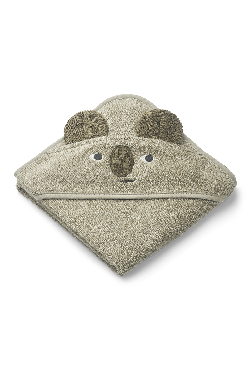 Liewood Albert hooded towel bruin/beige-1 1