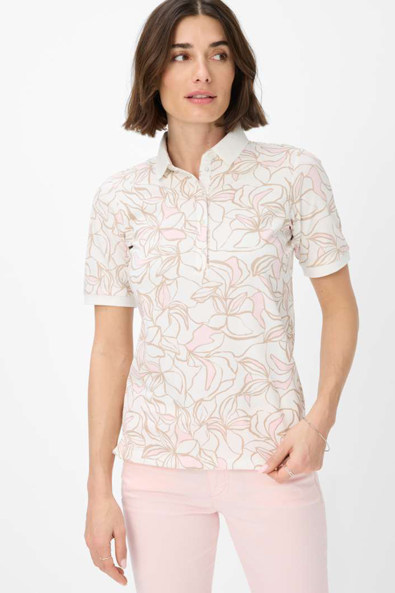 Dames polo ecru
