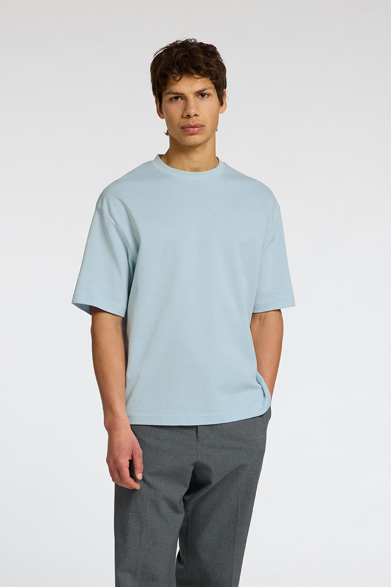 Heren t-shirt kortemouw blauw