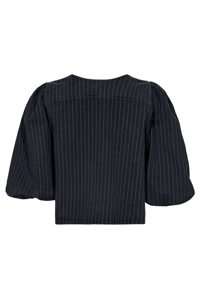 co´couture Pin wide bow blouse Zwart-1 2