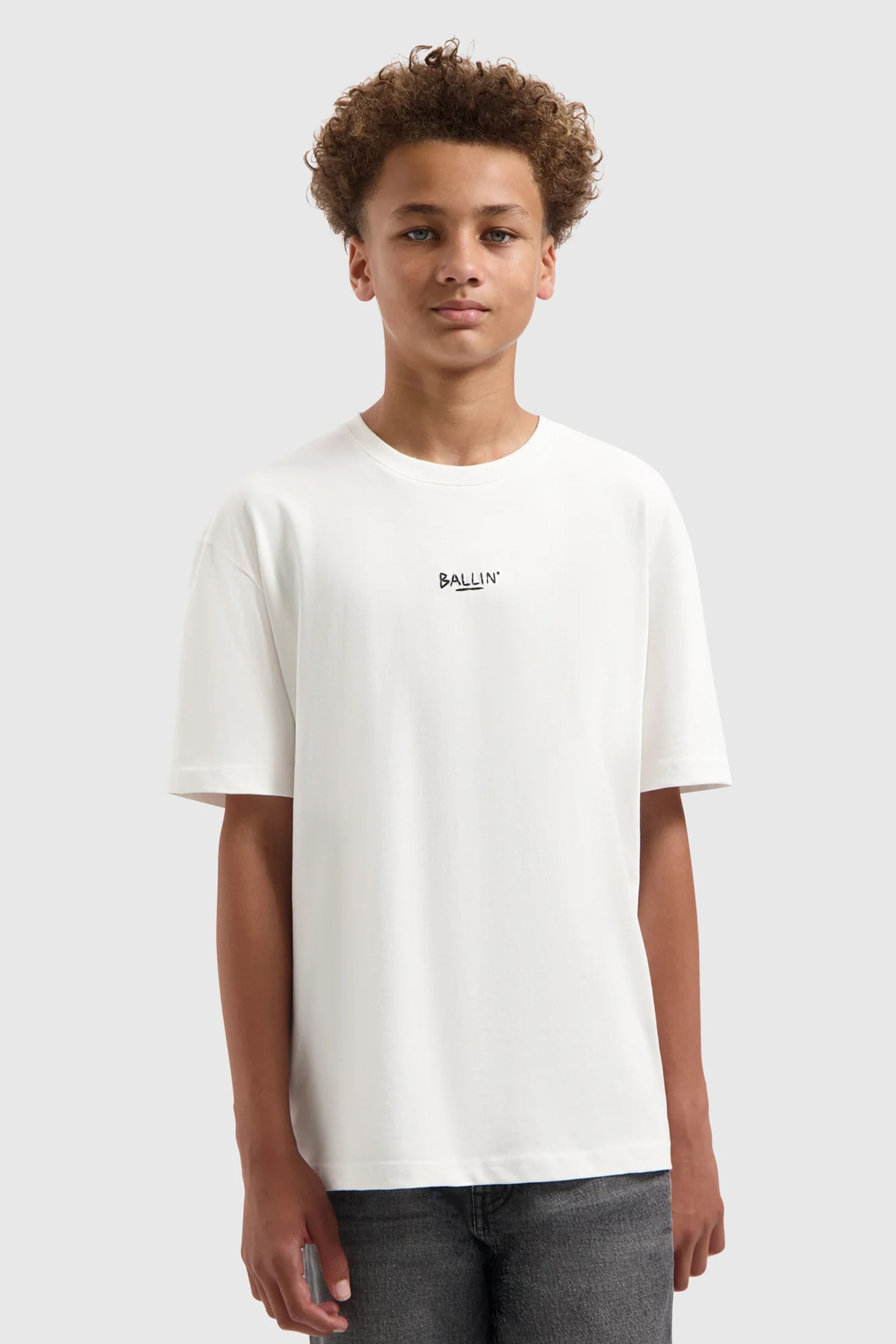 Jongens t-shirt korte mouw ecru