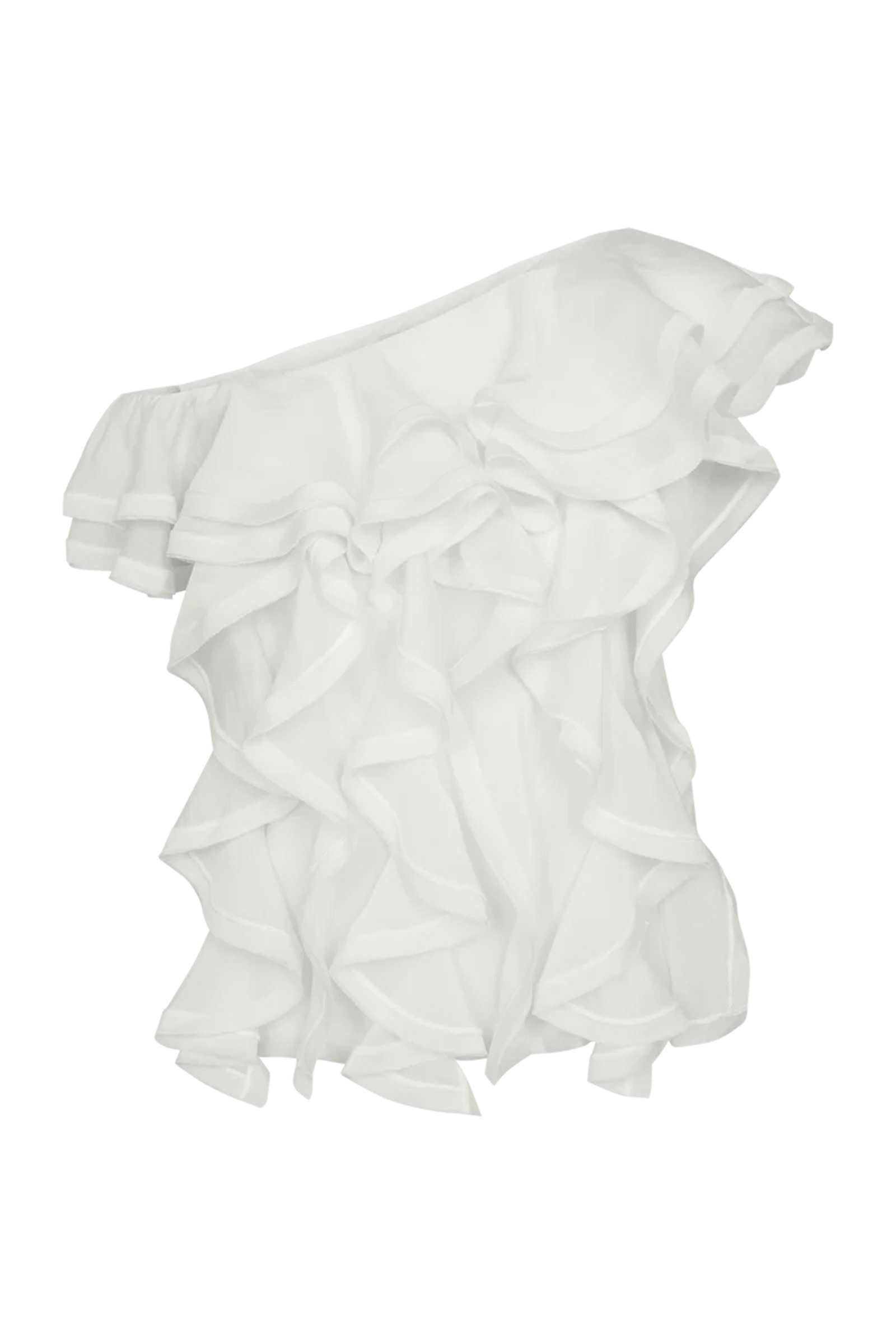 Dames blouse mouwloos ecru