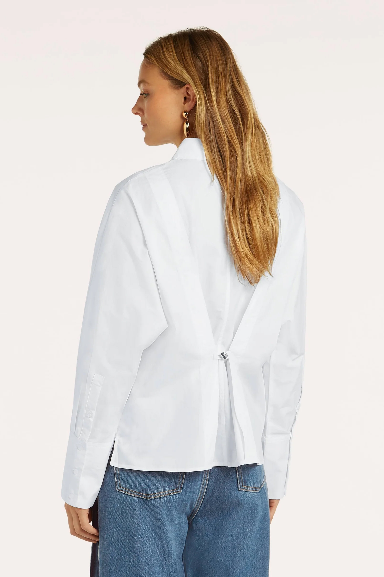 Dames blouse lange mouw wit