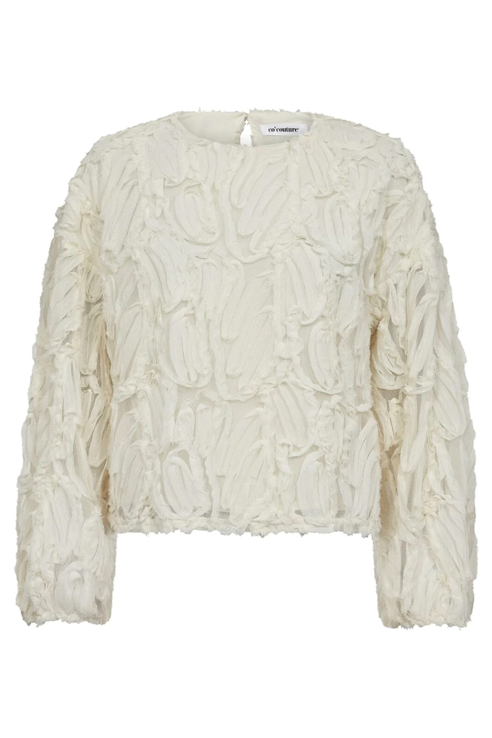 Dames blouse lange mouw ecru