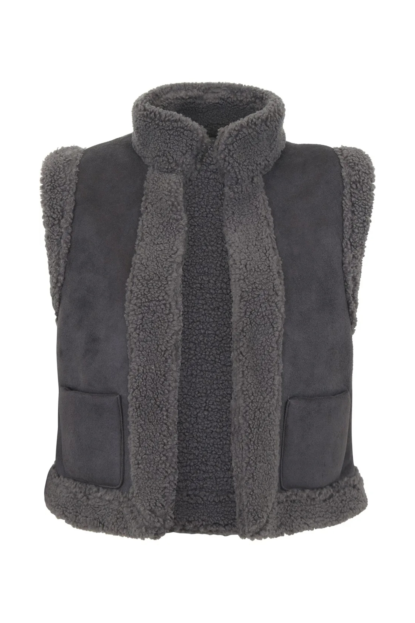 Dames gilet grijs