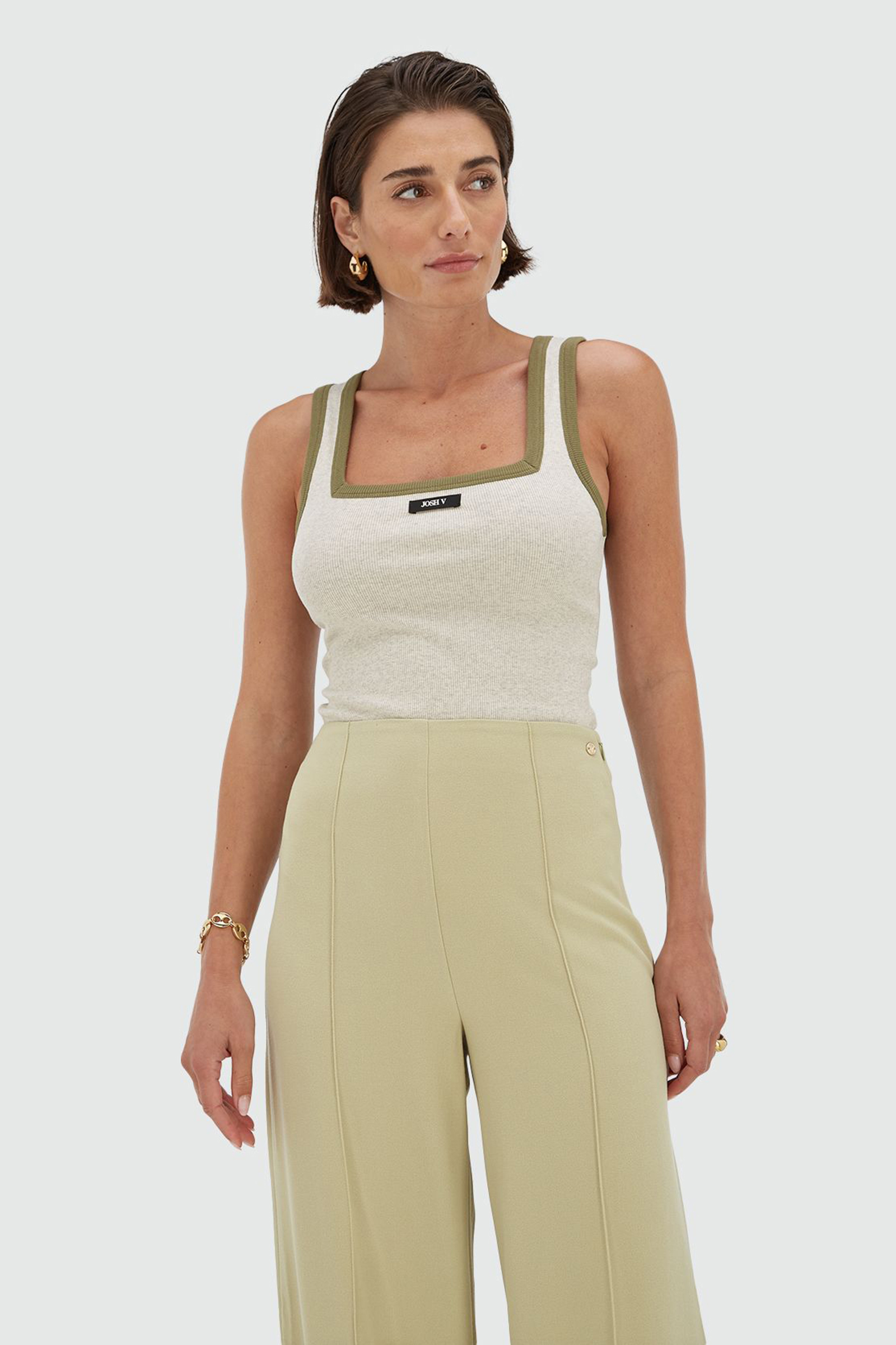 Dames top ecru