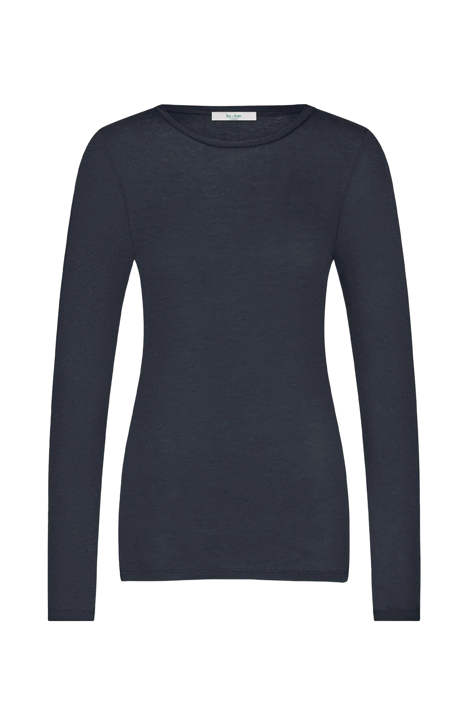 Dames t-shirt lange mouw blauw