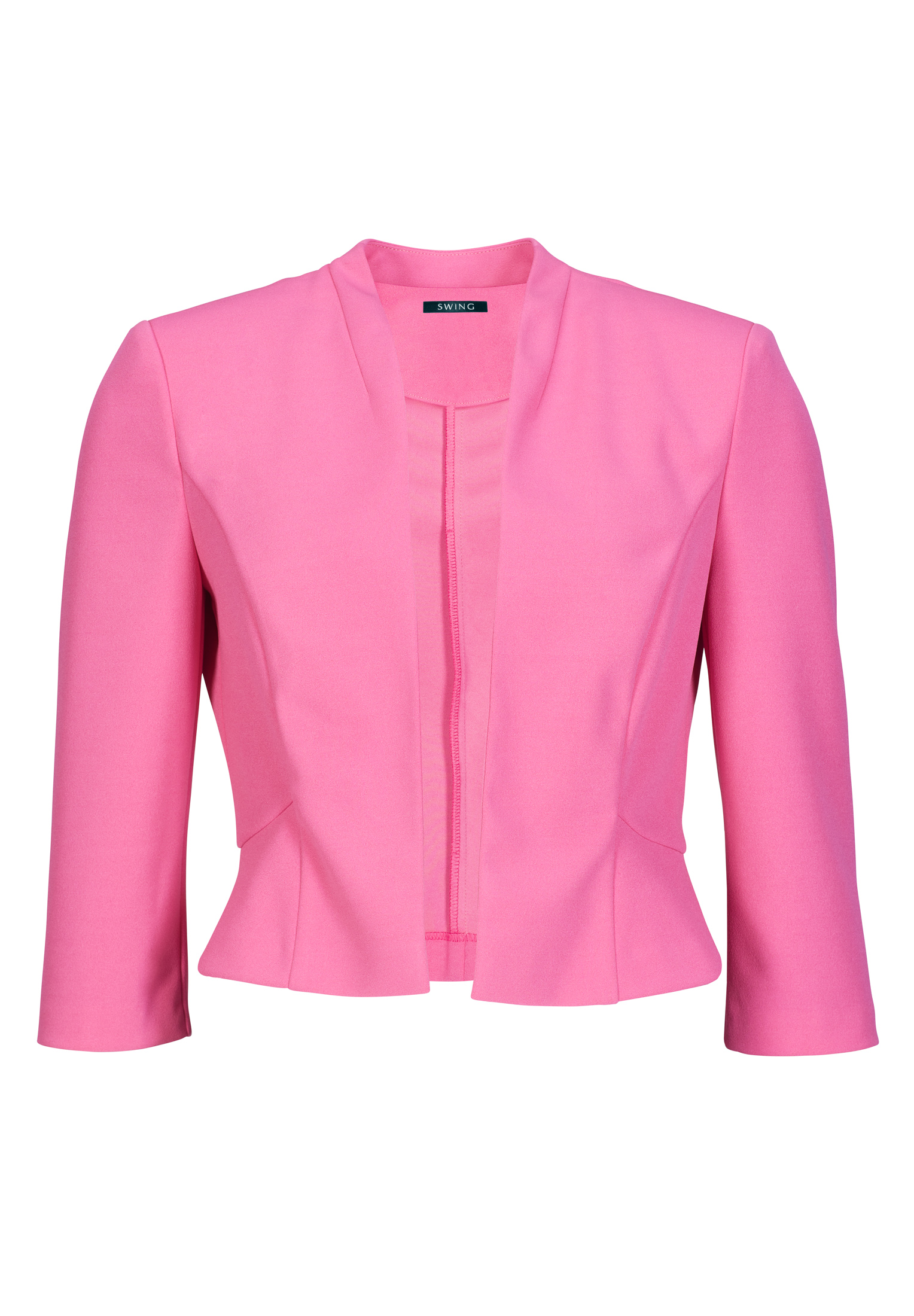 Swing Taillierte Jacke aus Jersey Cr pe candy pink 1