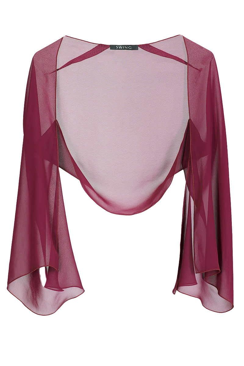 Swing Stola aus Chiffon Paars-1 1