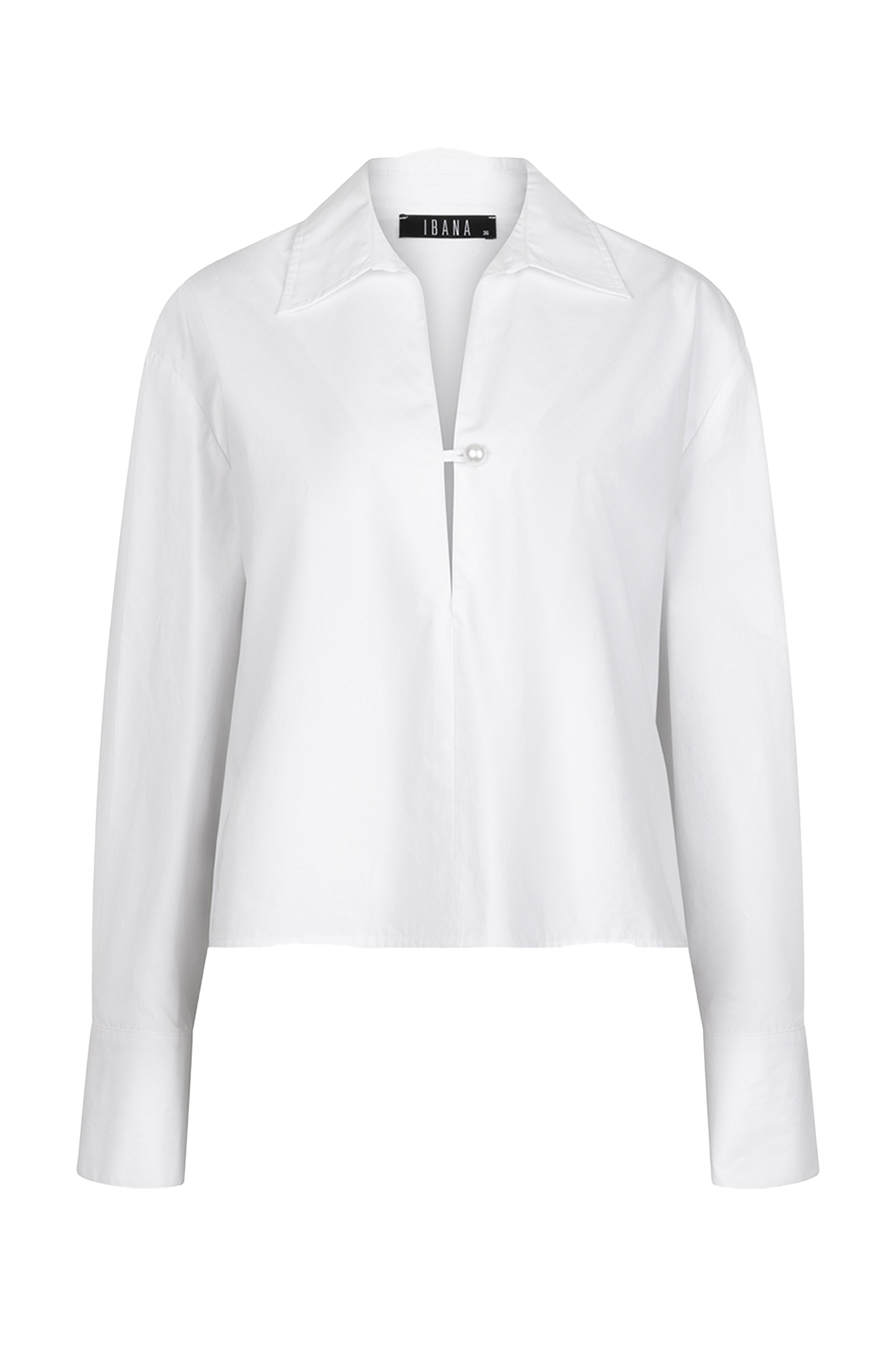 Dames blouse lange mouw wit