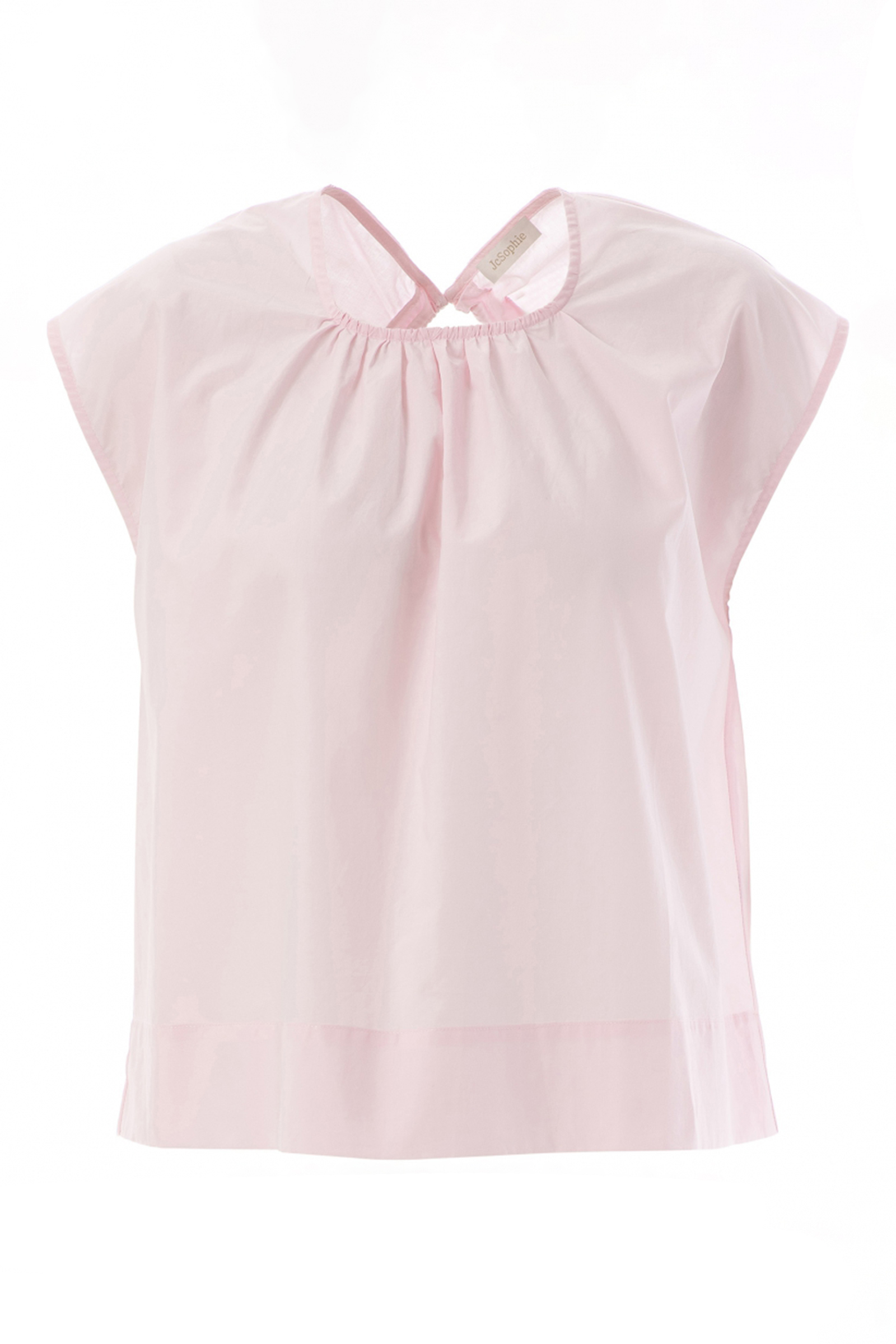 Dames blouse mouwloos rose