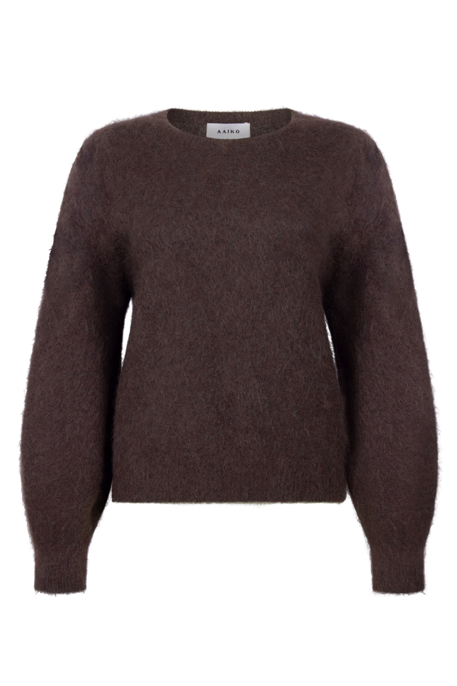 Dames t-shirt lange mouw bruin