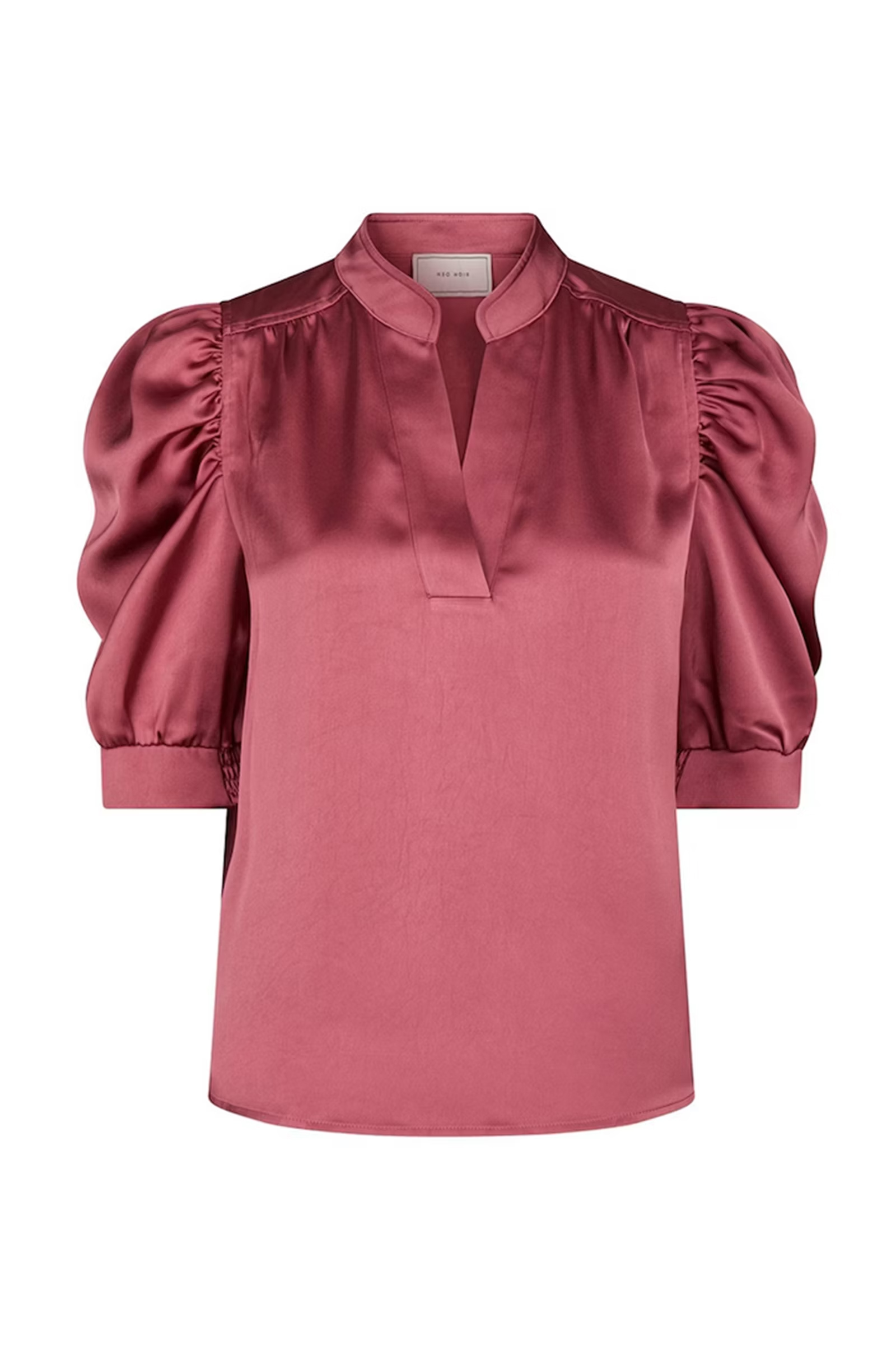 Dames blouse korte mouw rose