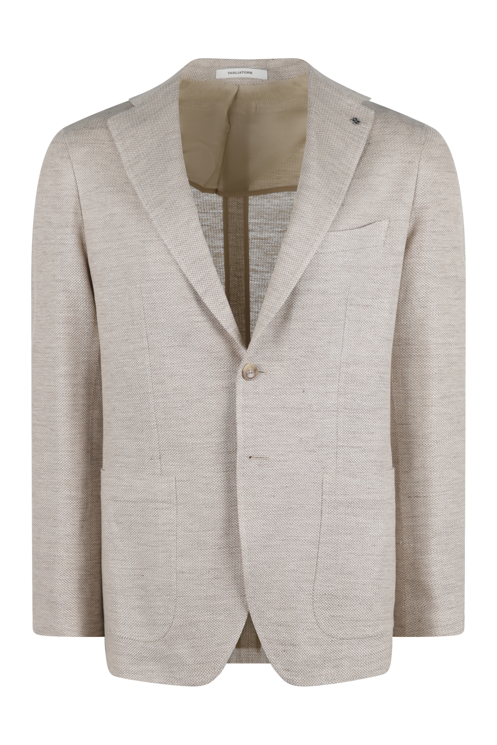 Tagliatore Lino Cotone bruin/beige-1 1