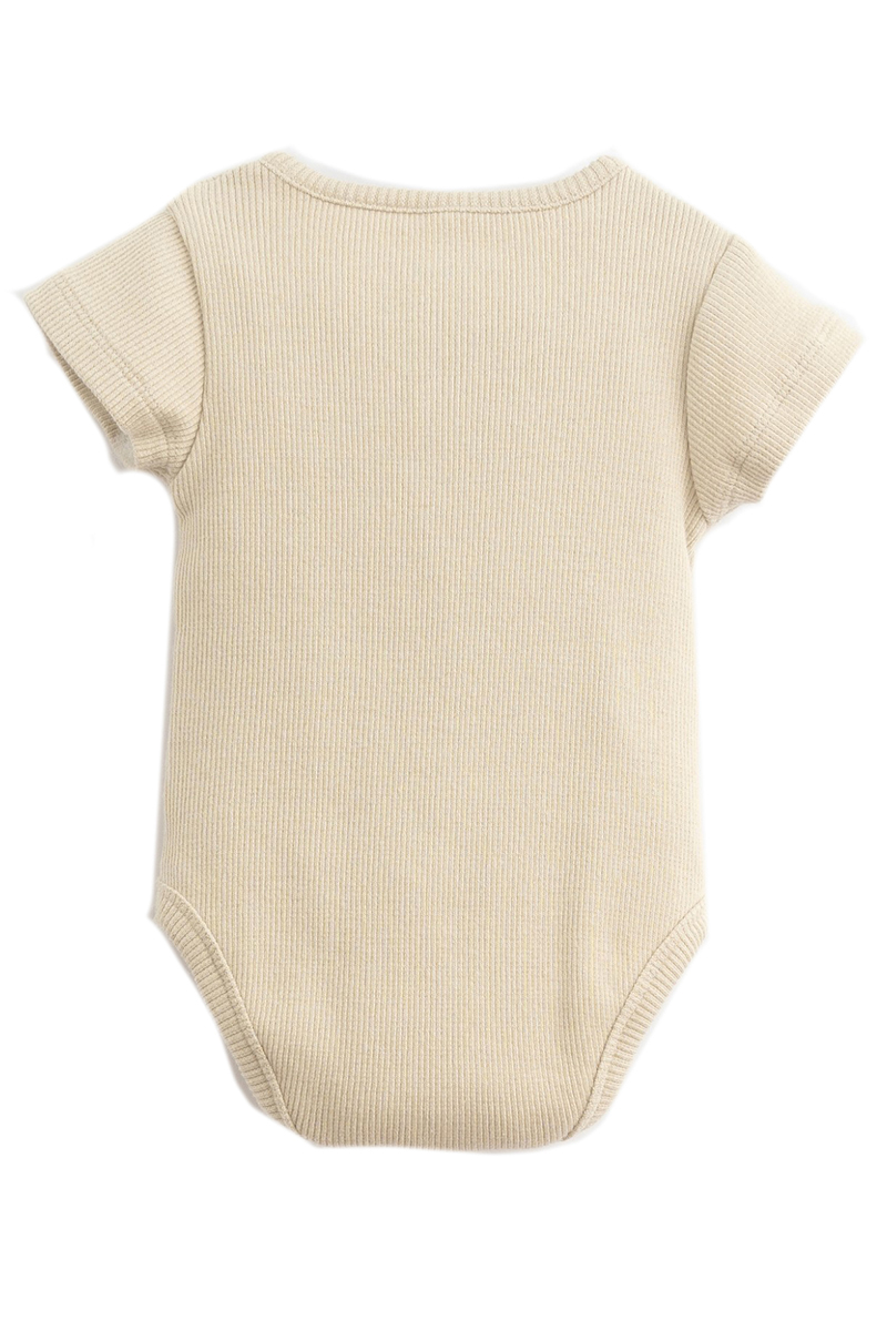 Baby romper korte mouw bruin